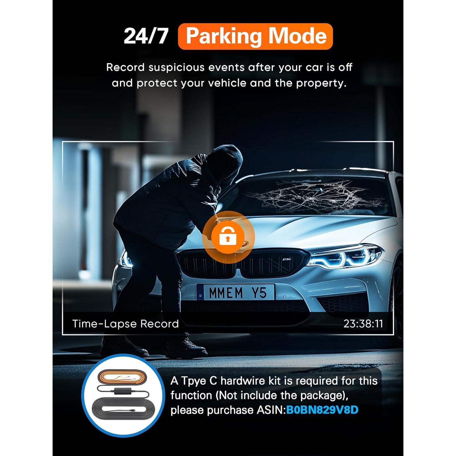 Cámara Dash 4K Delantera y Trasera Navycrest A2Pro WiFi 5G