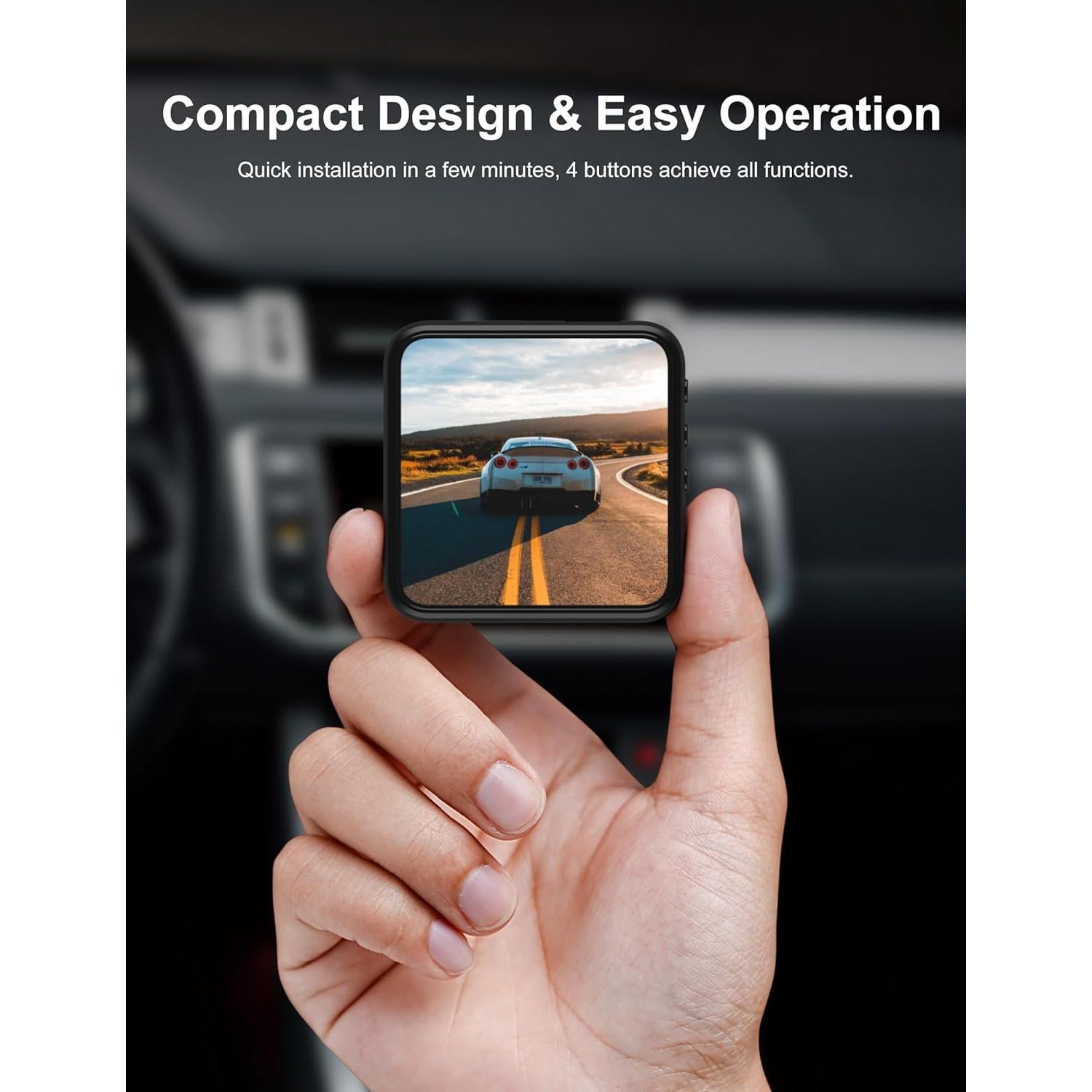 iZEEKER 2.5K Dash Cam Front and Rear with SD Card, 1440P Car Camera Dashboard, Dual Dashcam for Cars 170° Wide Angle, G-Sensor, Night Vision, 24H Parking Monitor Support, WDR