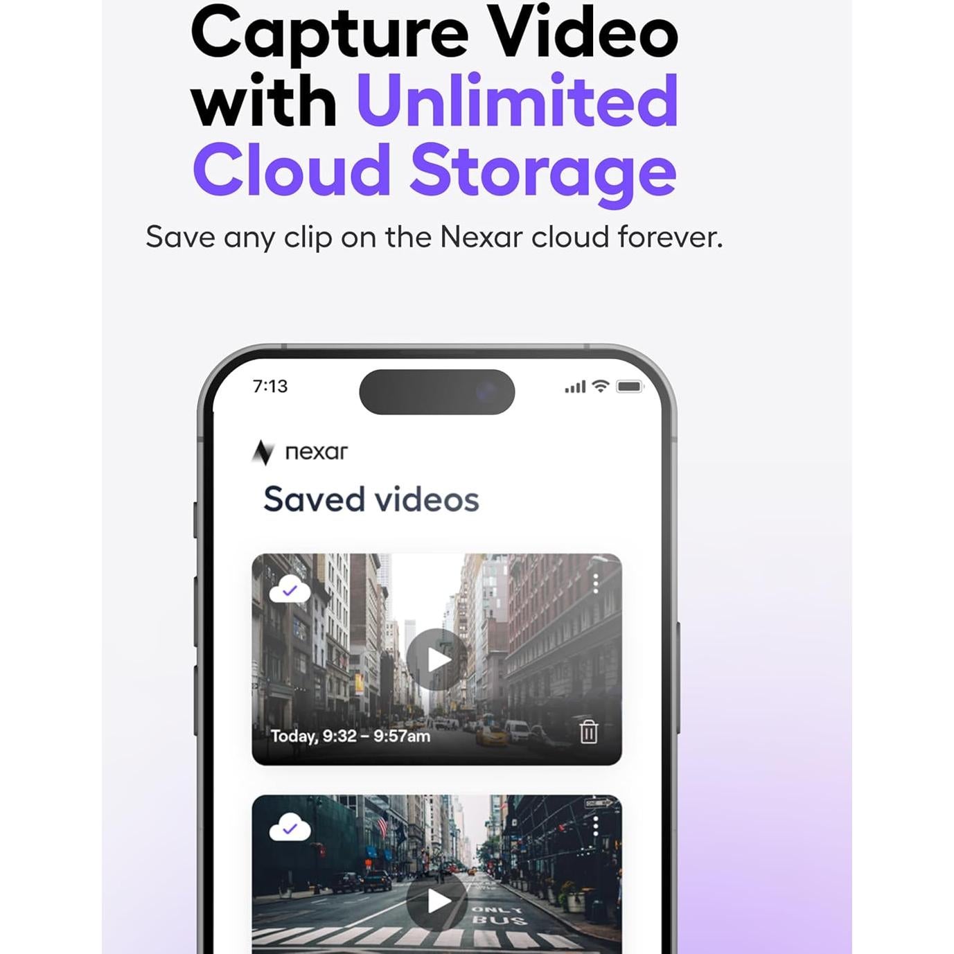 Nexar beam2 Dash Cam - 1 Year Nexar Connect Subscription Included - 2K QHD LTE Connected Unlimited Cloud Storage Live Streaming Parking Mode Night Vision - Front & Cabin Cam (128GB Internal Storage)