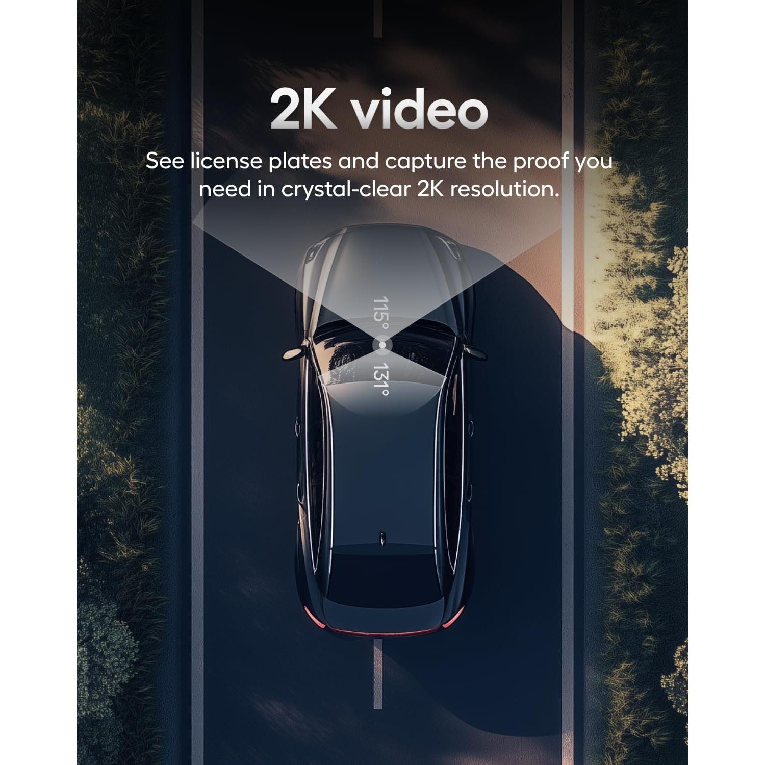 Nexar beam2 Dash Cam - 1 Year Nexar Connect Subscription Included - 2K QHD LTE Connected Unlimited Cloud Storage Live Streaming Parking Mode Night Vision - Front & Cabin Cam (128GB Internal Storage)