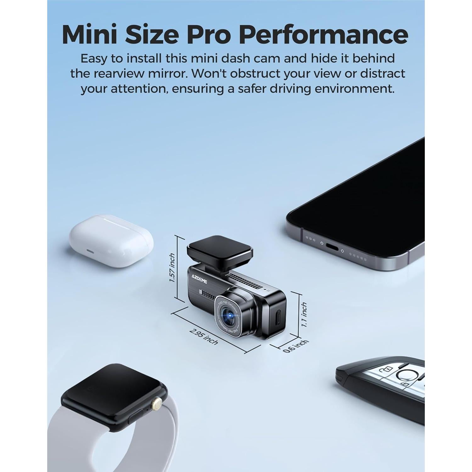 Cámara de Salpicadero AZDOME M200 1080P WiFi con G-Sensor