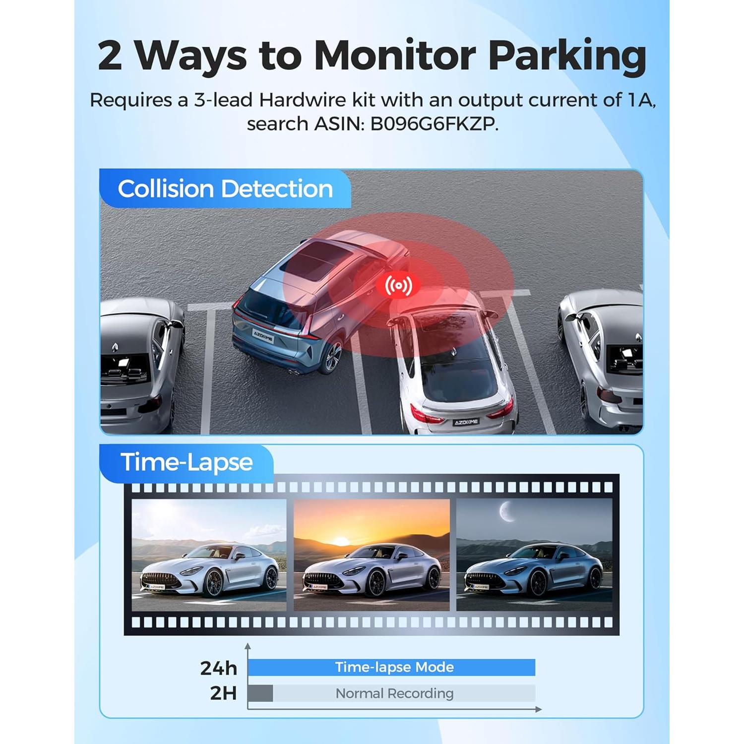 Cámara de Salpicadero AZDOME M200 1080P WiFi con G-Sensor