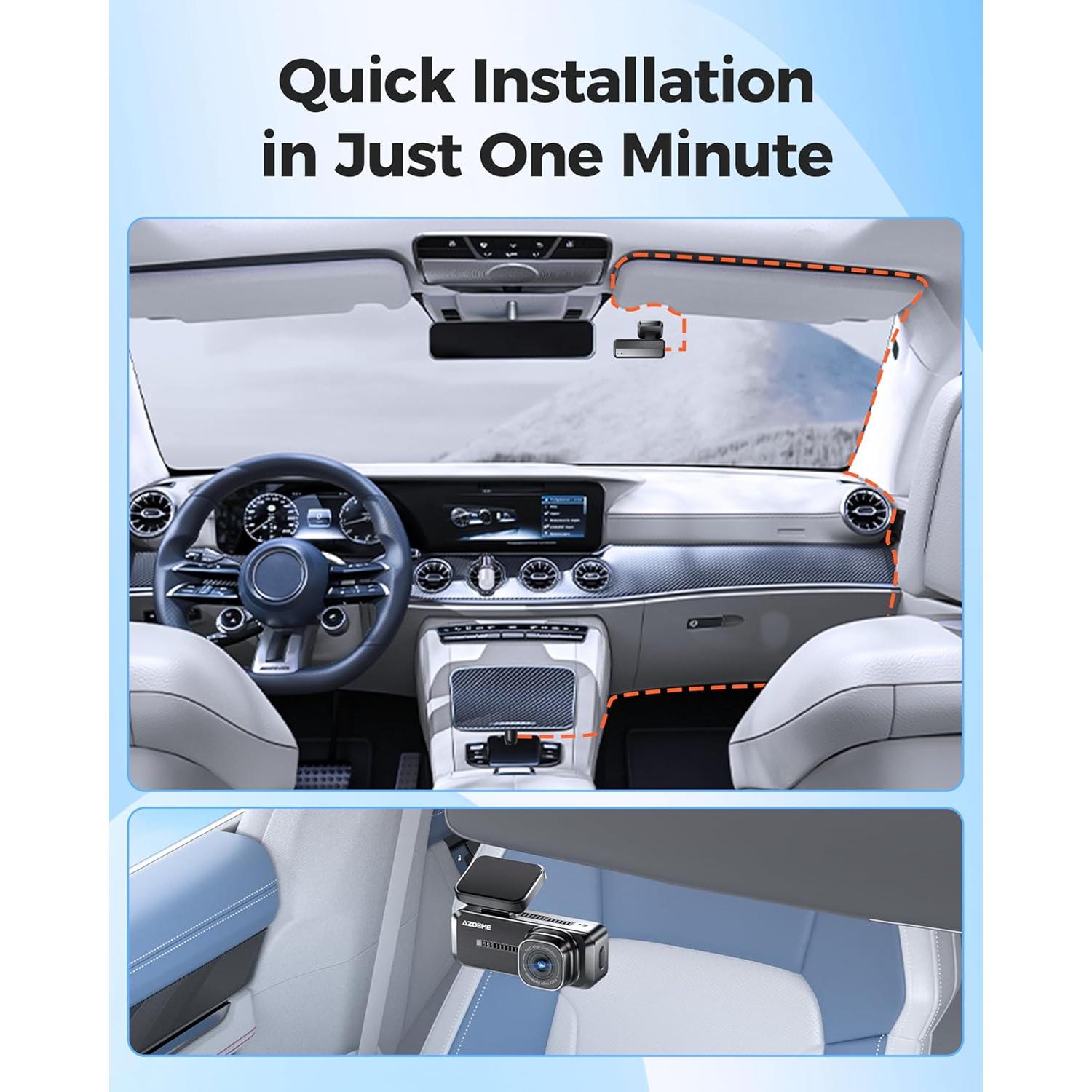 Cámara de Salpicadero AZDOME M200 1080P WiFi con G-Sensor