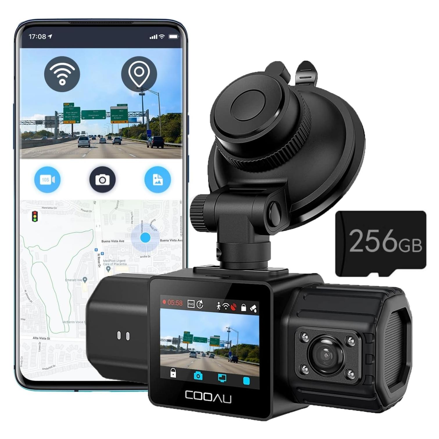 Cámara Doble COOAU D20 2.5K 1080P con WiFi y GPS