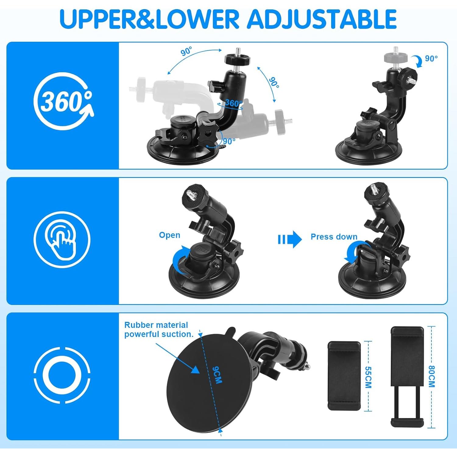 Soporte de Ventosa para Cámara y Teléfono OctinPris 9CM