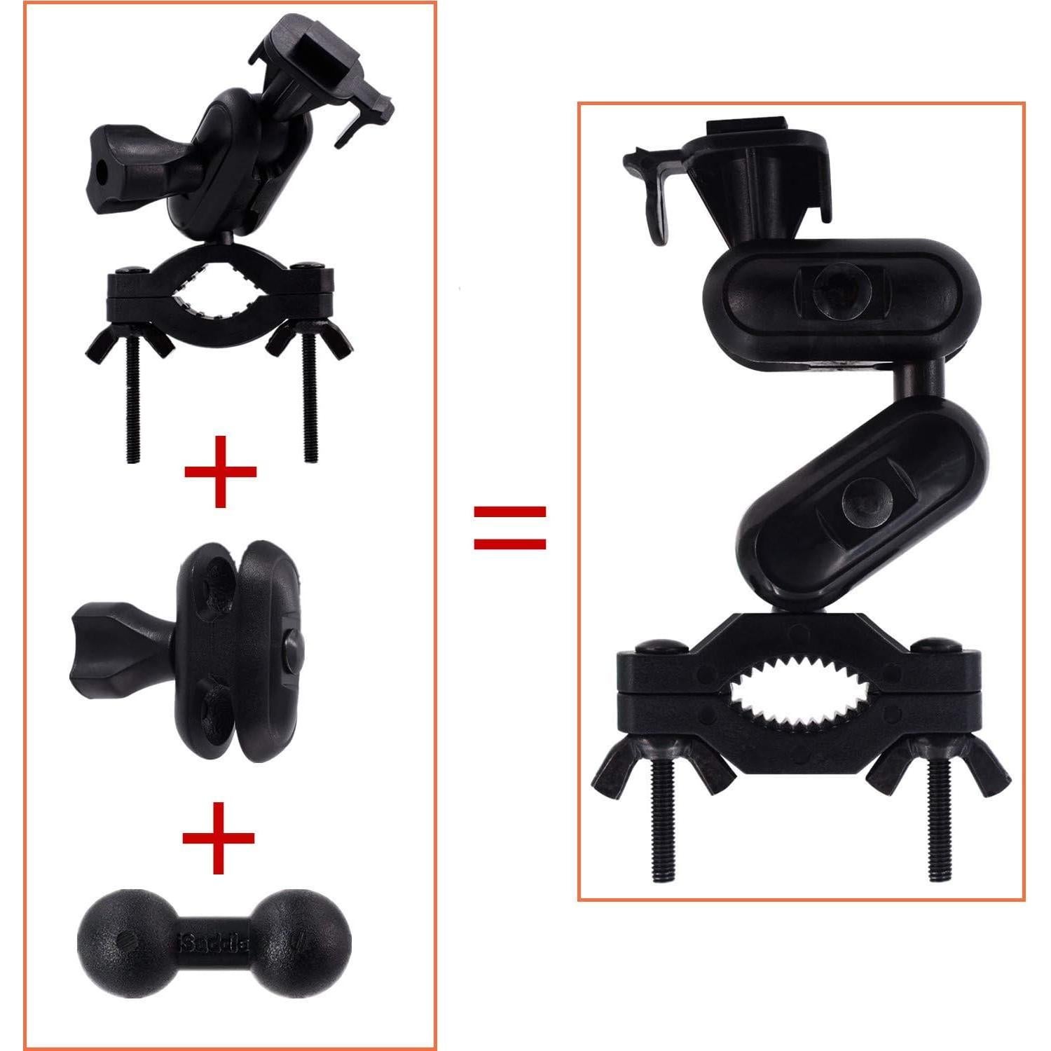 Soporte de cámara de salpicadero iSaddle CH-MK02 para espejo retrovisor