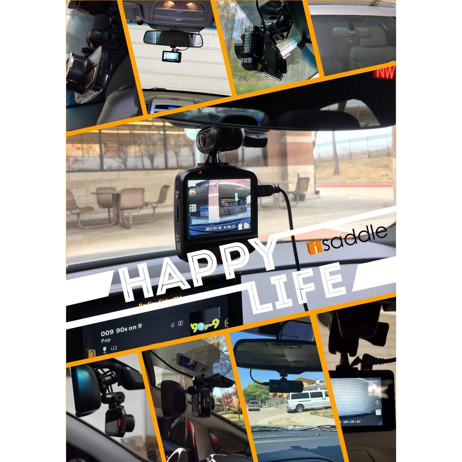 Soporte de cámara de salpicadero iSaddle CH-MK02 para espejo retrovisor