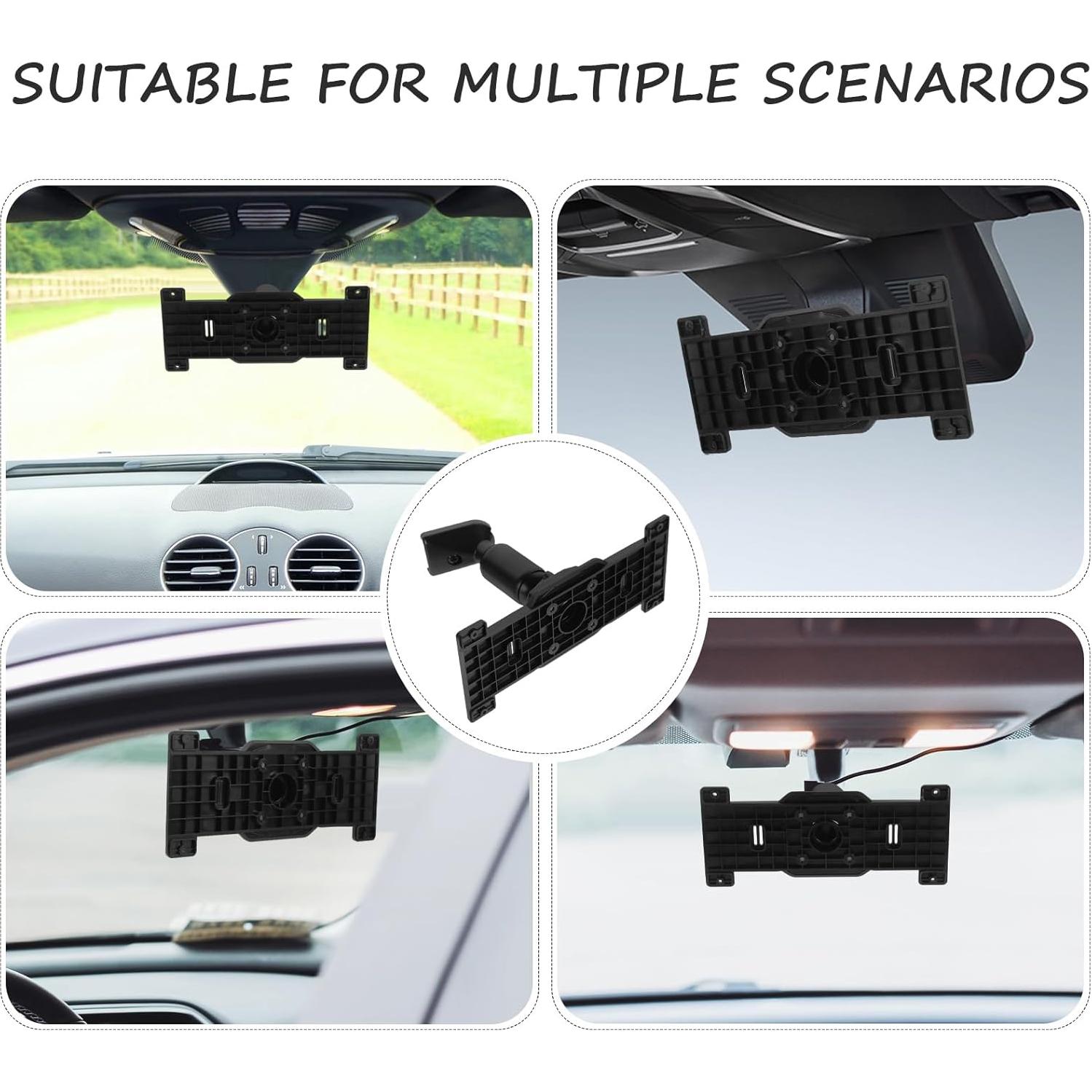 1 Set Dash Cam Mirror Mount Rear View Mirror Back Plate Panel Car Rear View Camera Mount Kit for 5.5" - 12" Rearview Mirror Dash Cams