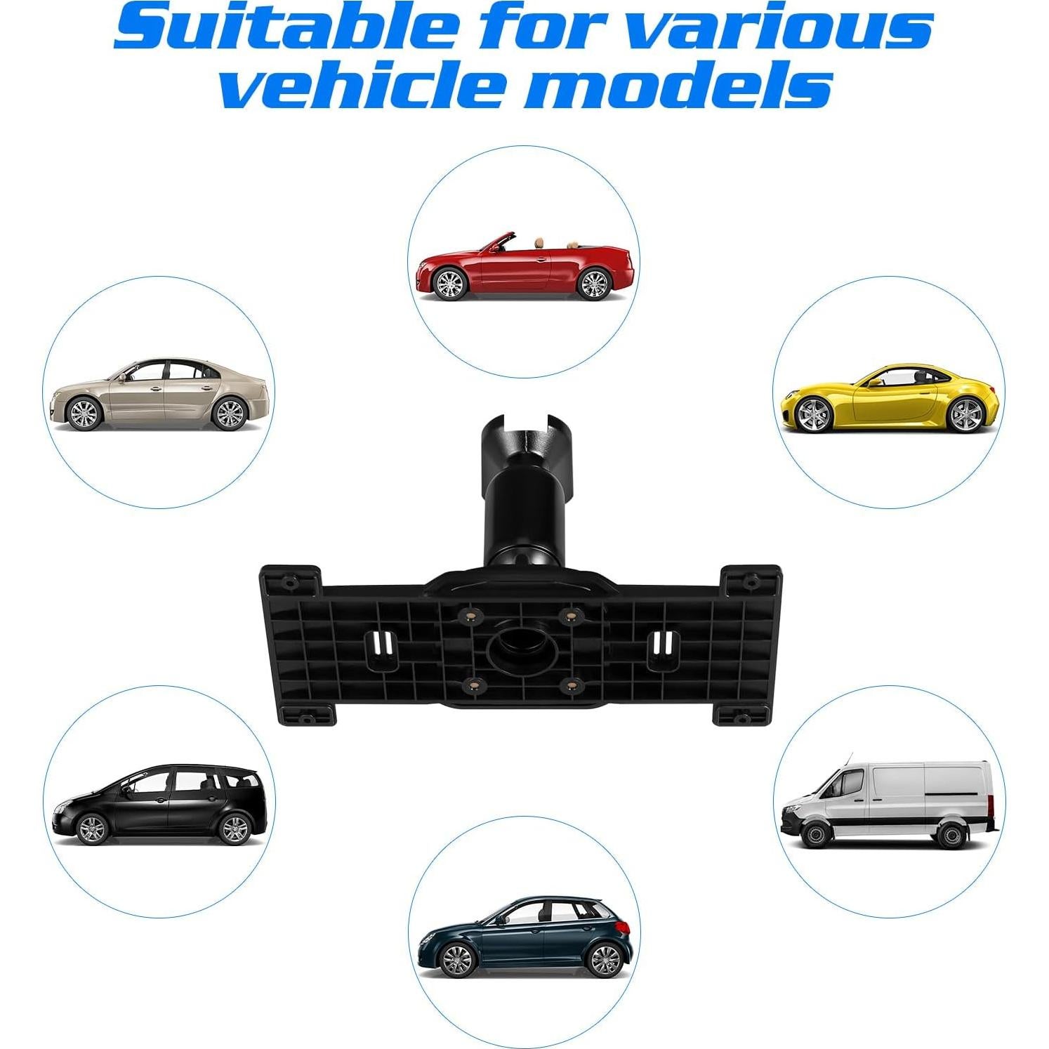 1 Set Dash Cam Mirror Mount Rear View Mirror Back Plate Panel Car Rear View Camera Mount Kit for 5.5" - 12" Rearview Mirror Dash Cams