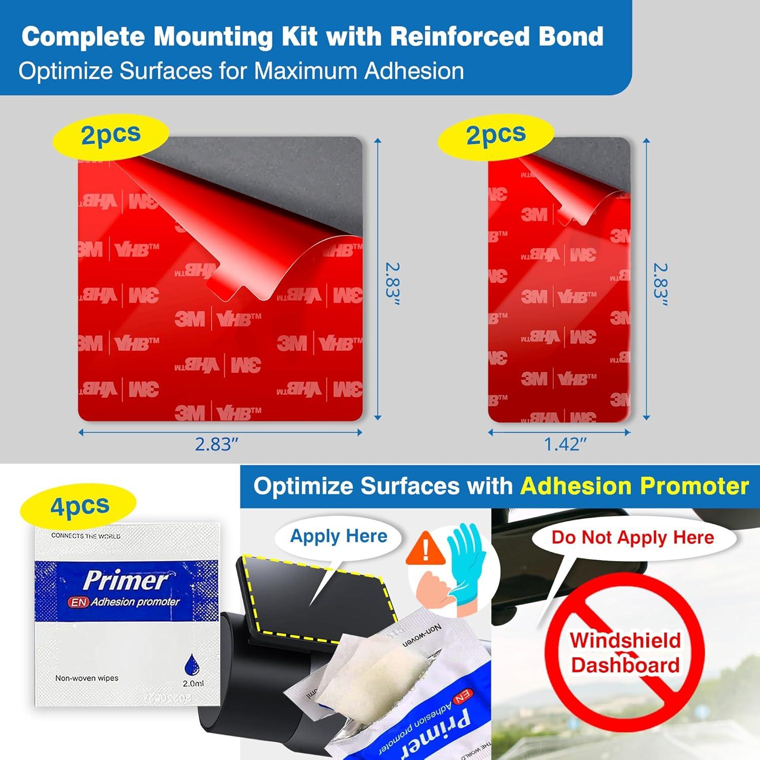 Paquete de 4 Almohadillas Adhesivas 3M VHB para Soporte de Cámara