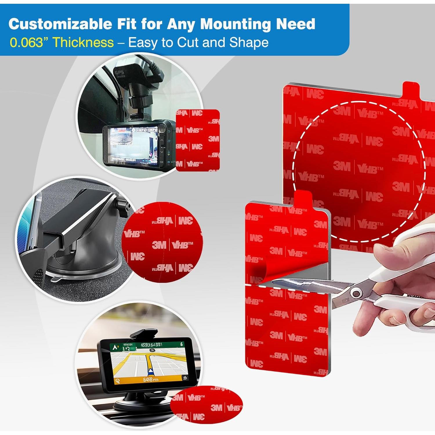 Paquete de 4 Almohadillas Adhesivas 3M VHB para Soporte de Cámara