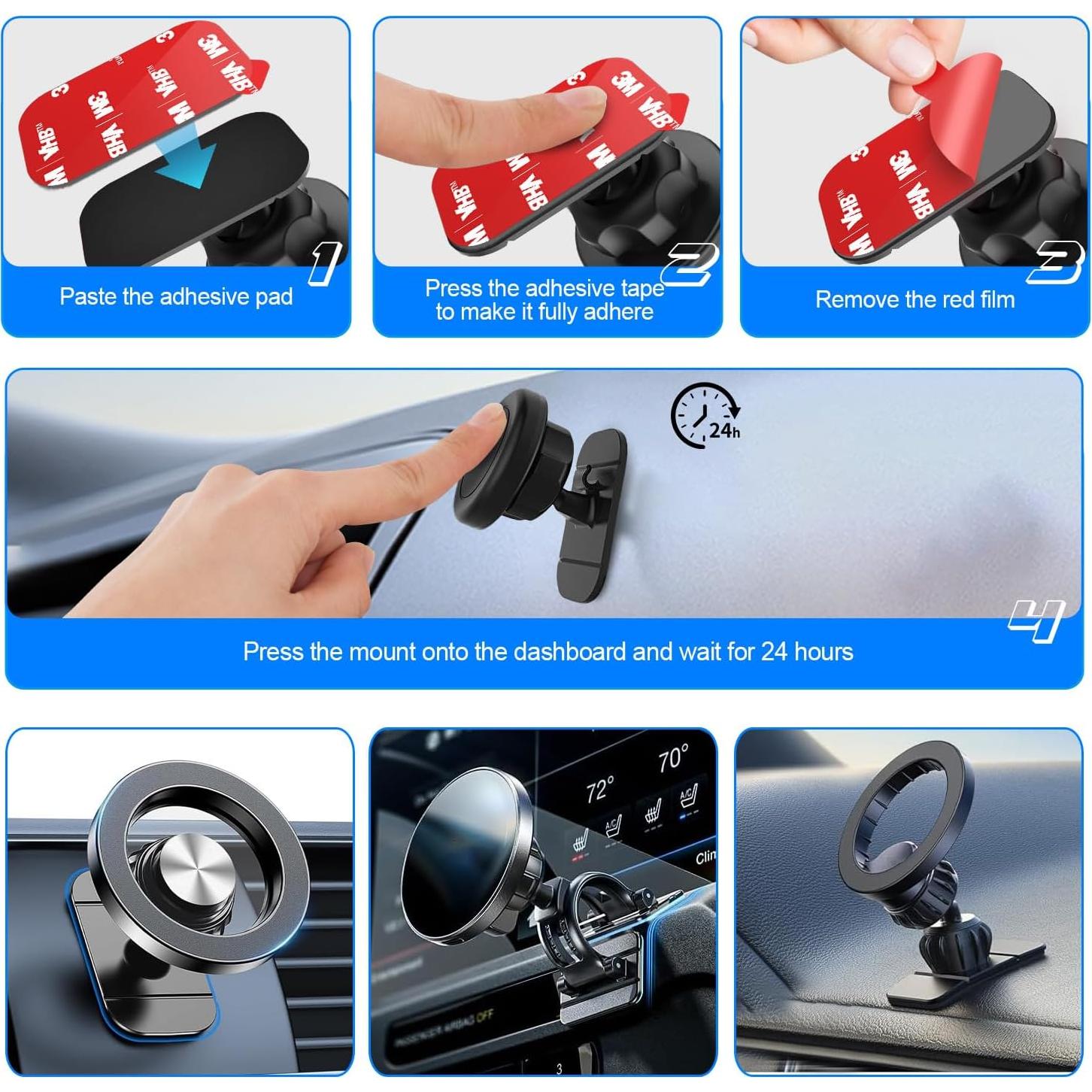 Almohadillas Adhesivas 3M VHB Pop-Tech 8 Pcs Doble Cara