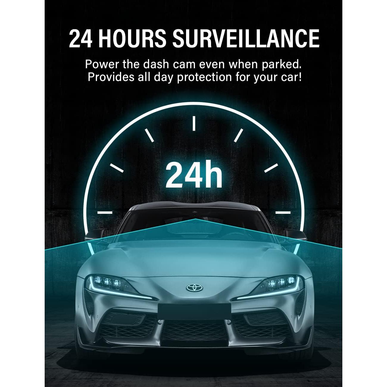 Kit de Cableado Duro FOCUWAY para Cámara de Tablero 4m 12V-24V