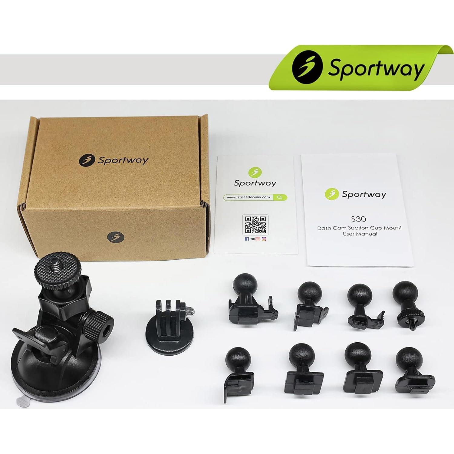 Soporte de cámara deportiva S30 con ventosa y 10 juntas