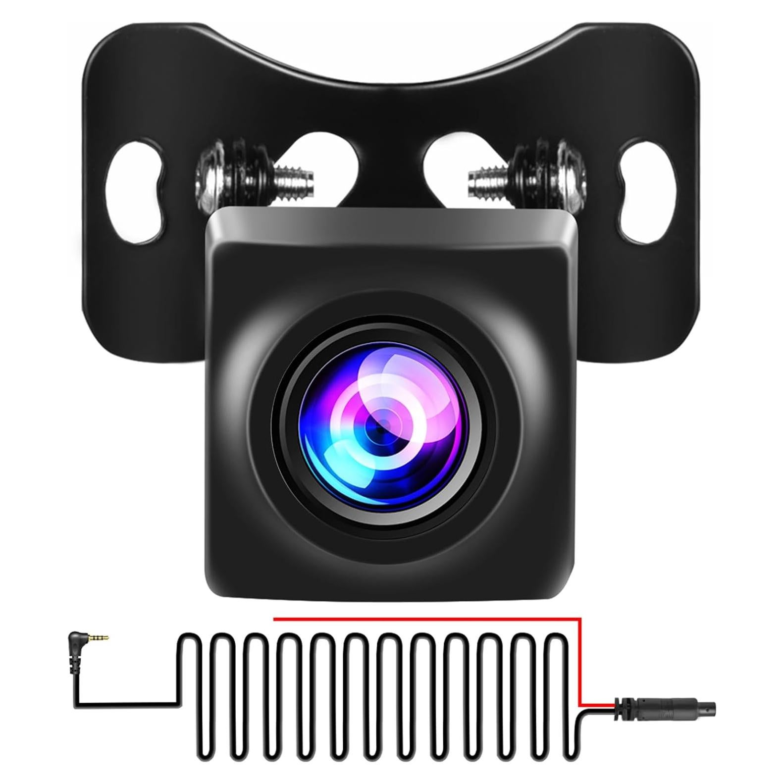 [for Portable Car Radio] 4 Pin Upgrade AHD 1080P Backup Camera, Camera for Carplay Screen 2.5mm Jack Backup Camera 2.5mm Jack Dash Cam Reverse Camera Cable,23 Ft 4 Pin to 2.5mm Male Plug