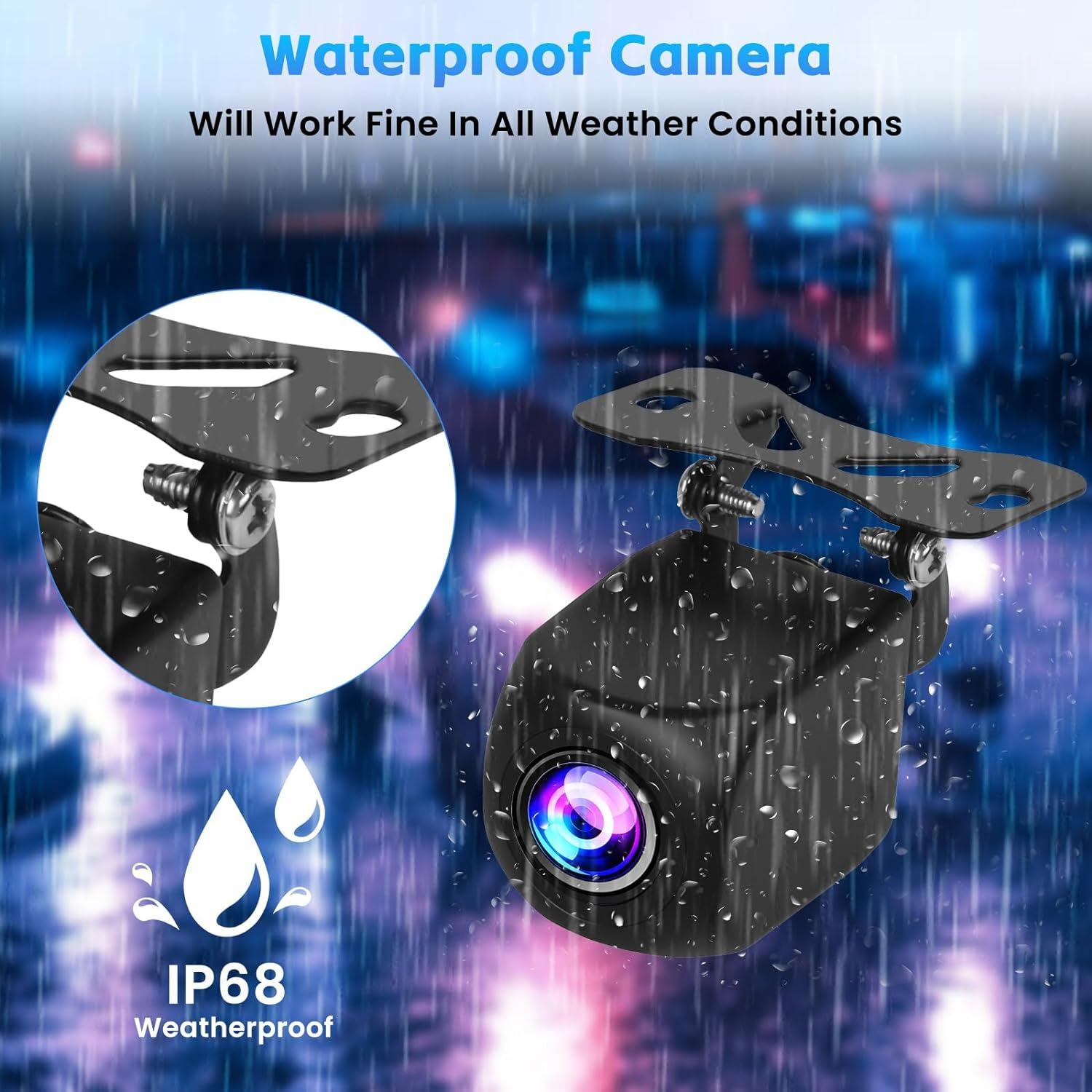 [for Portable Car Radio] 4 Pin Upgrade AHD 1080P Backup Camera, Camera for Carplay Screen 2.5mm Jack Backup Camera 2.5mm Jack Dash Cam Reverse Camera Cable,23 Ft 4 Pin to 2.5mm Male Plug