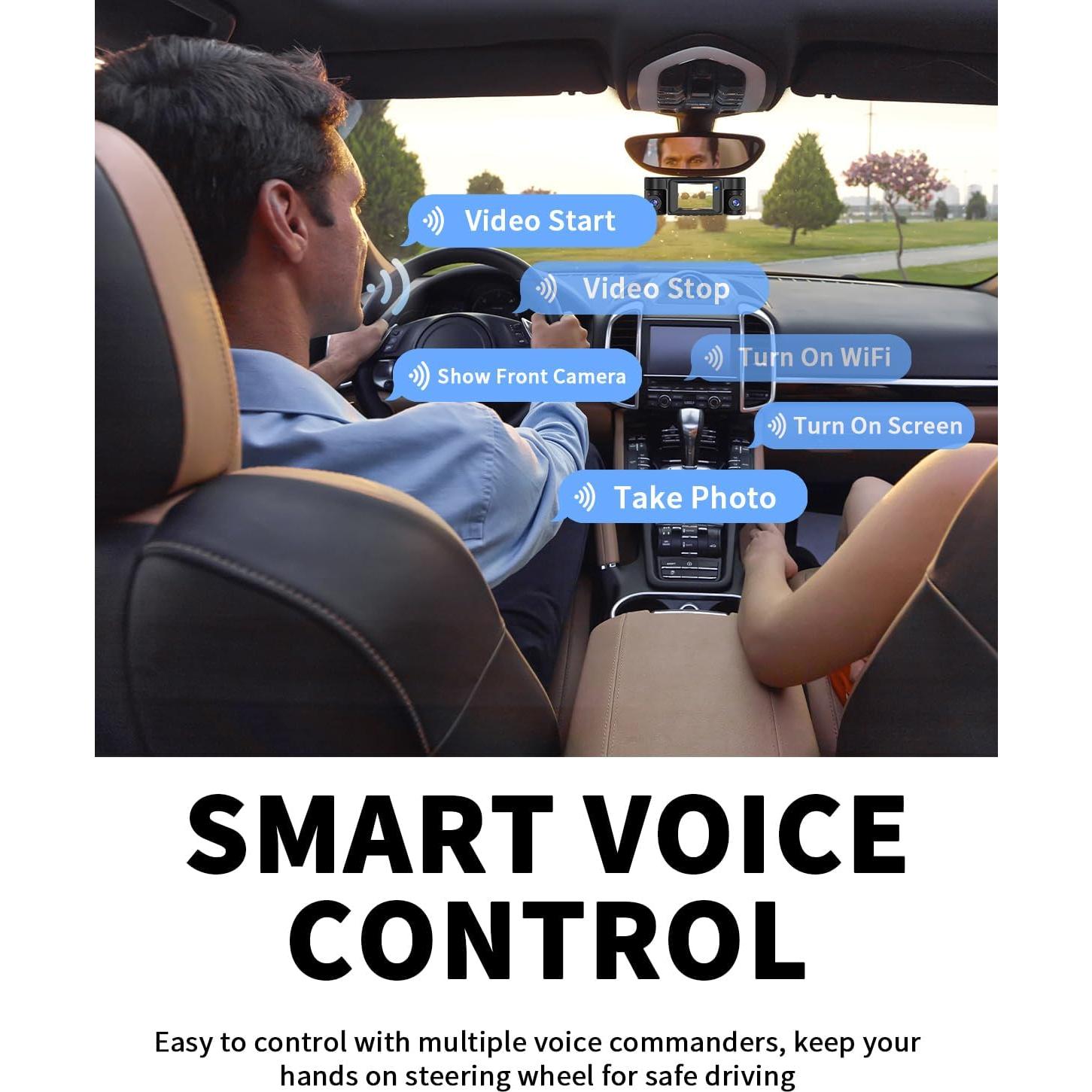 Cámara Dash 360° HUPEJOS V50-4CH 4K FHD con WiFi y GPS