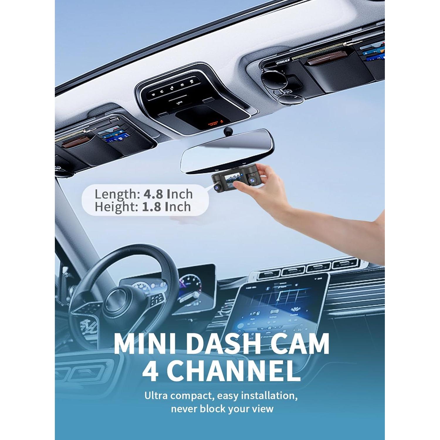 Cámara Dash 360° HUPEJOS V50-4CH 4K FHD con WiFi y GPS