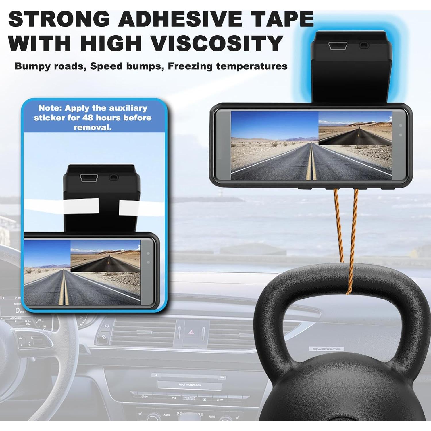 Almohadillas Adhesivas Doble Cara ILKCC 72mm para Cámara de Auto