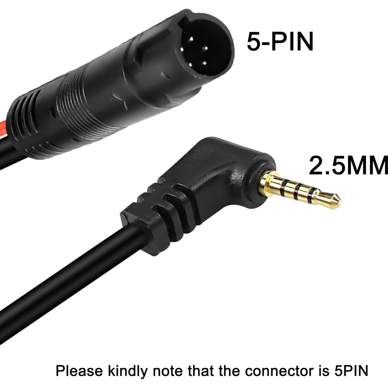 Cable de Cámara Trasera Meiryfa 5 Pines 10M para Dash Cam
