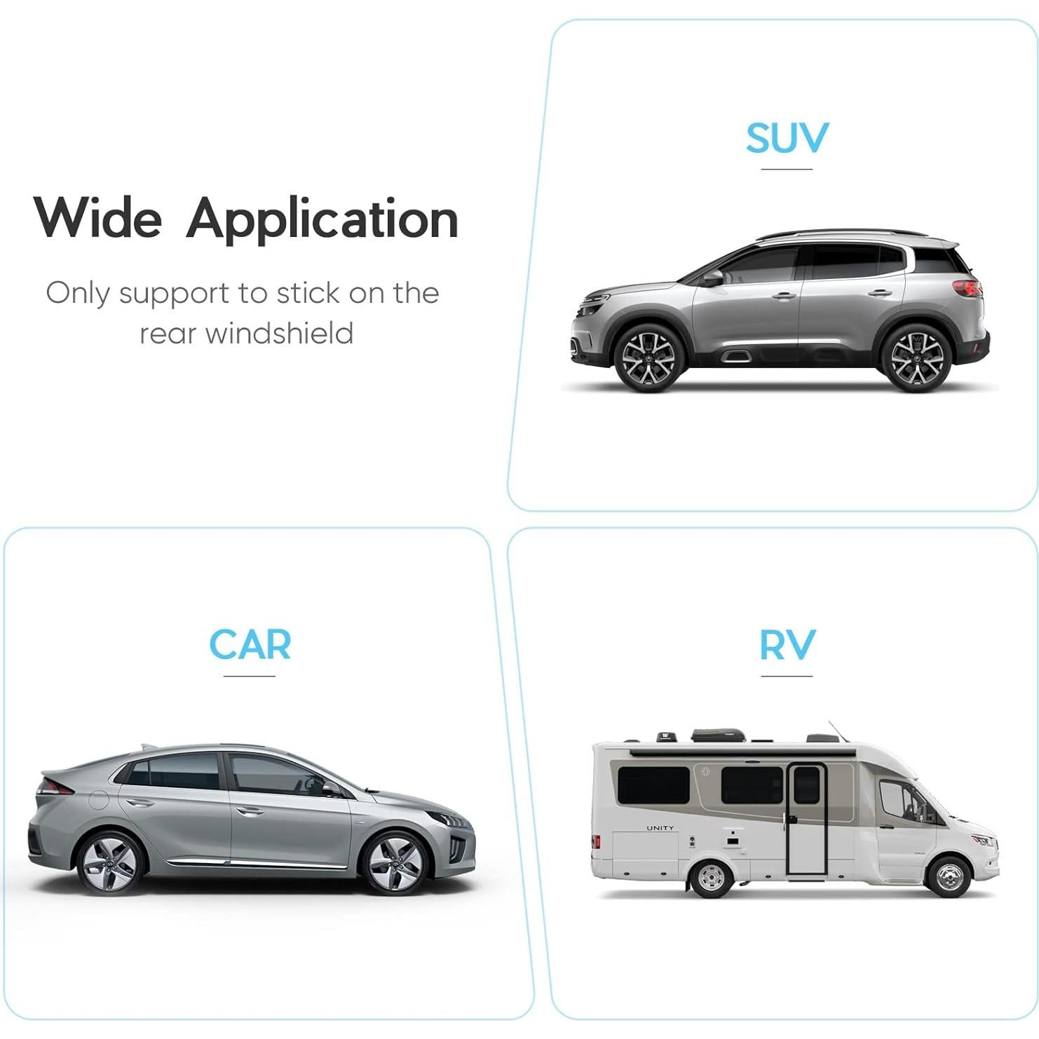 Soporte de Cámara Trasera Pixelman Ajustable para Dash Cam