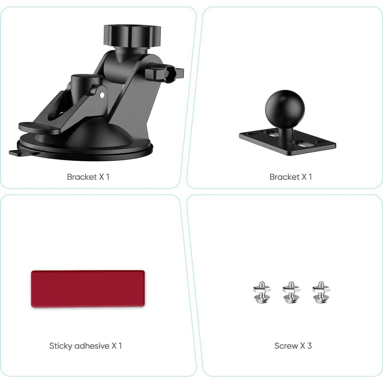 Soporte de Cámara Trasera Pixelman Ajustable para Dash Cam