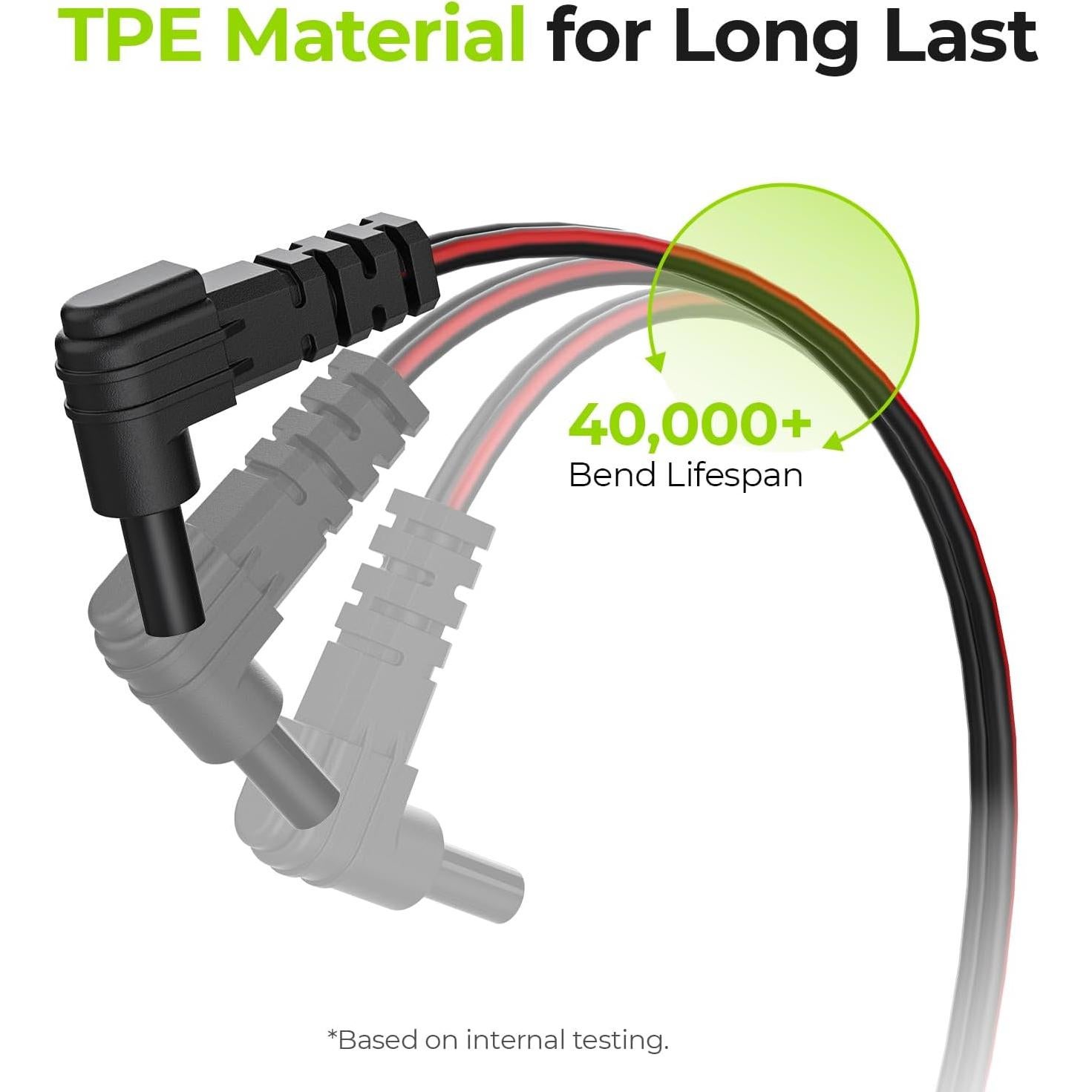 Cables de Electrodos AUVON 2 x 1.2m para TENS y EMS