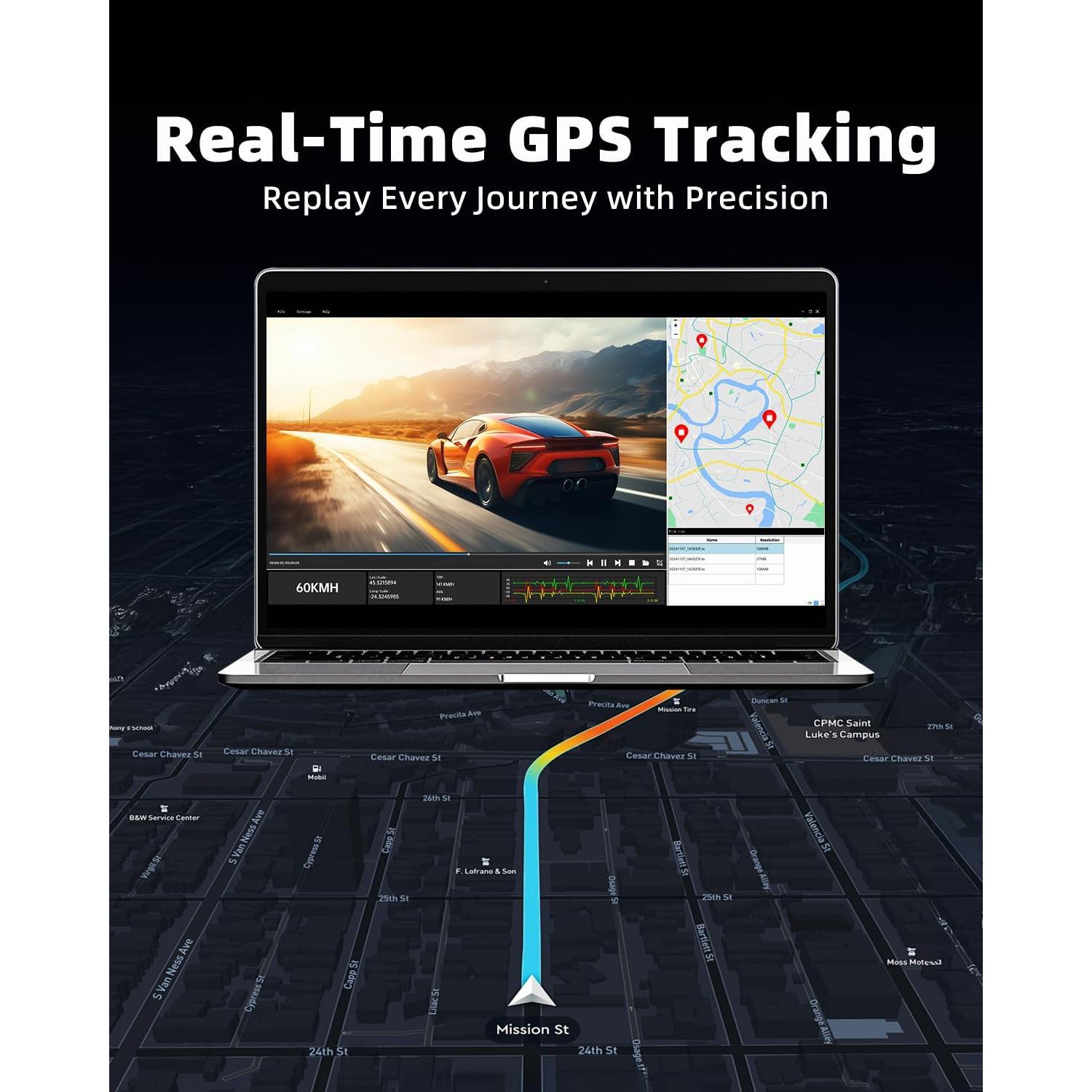 Cámara de Espejo Dash JOMISE G814 4K Frontal 2.5K Trasera 64GB