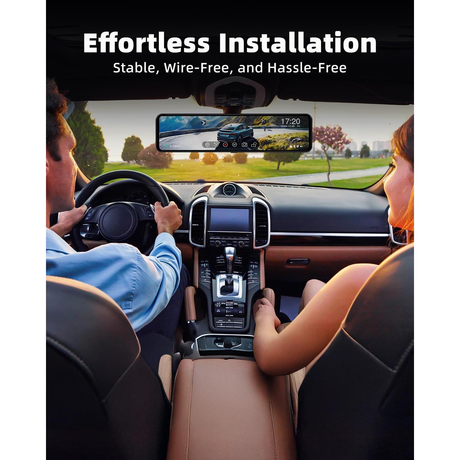 Cámara de Espejo Dash JOMISE G814 4K Frontal 2.5K Trasera 64GB