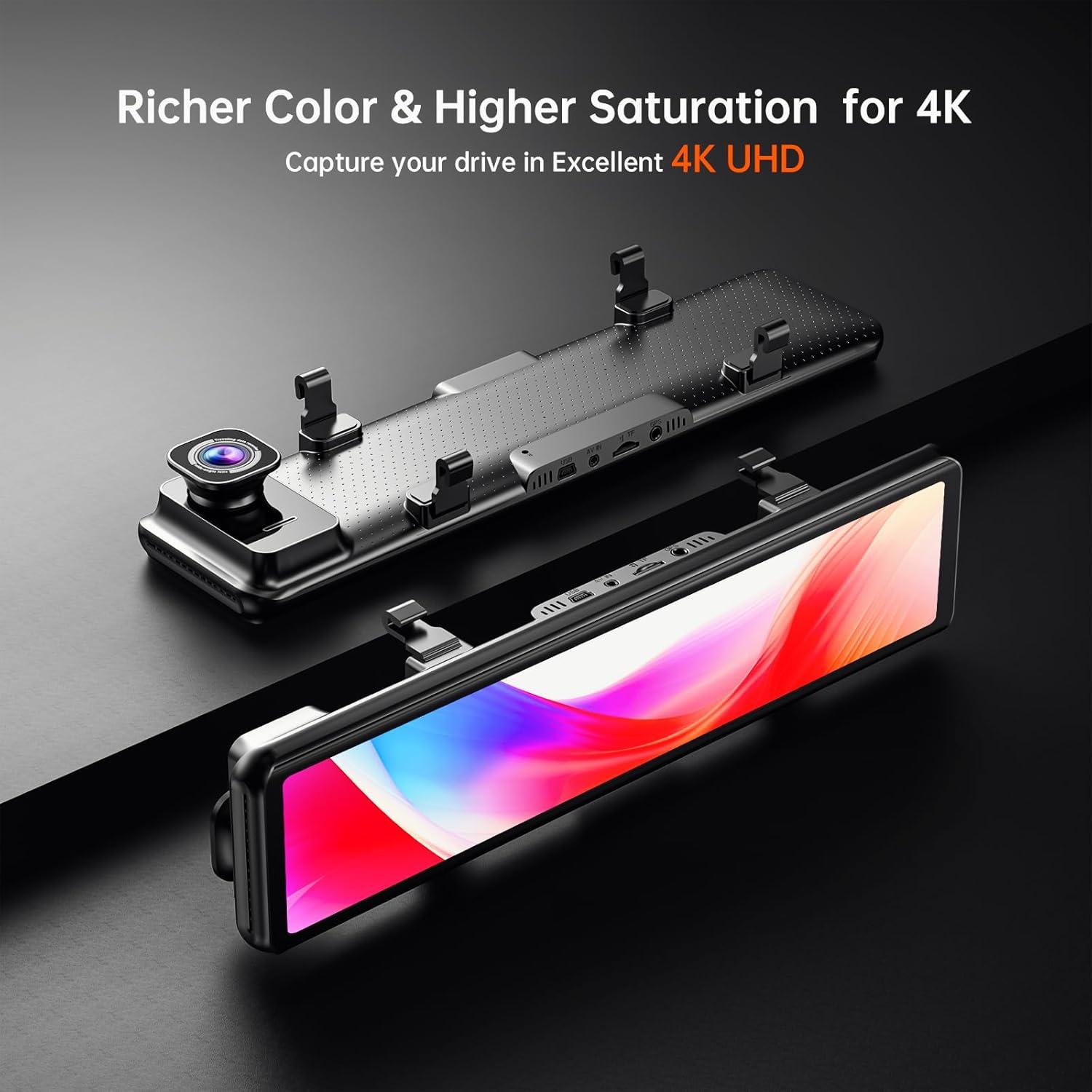 Cámara de Espejo Retrovisor Martalk G850+ 4K UHD con GPS