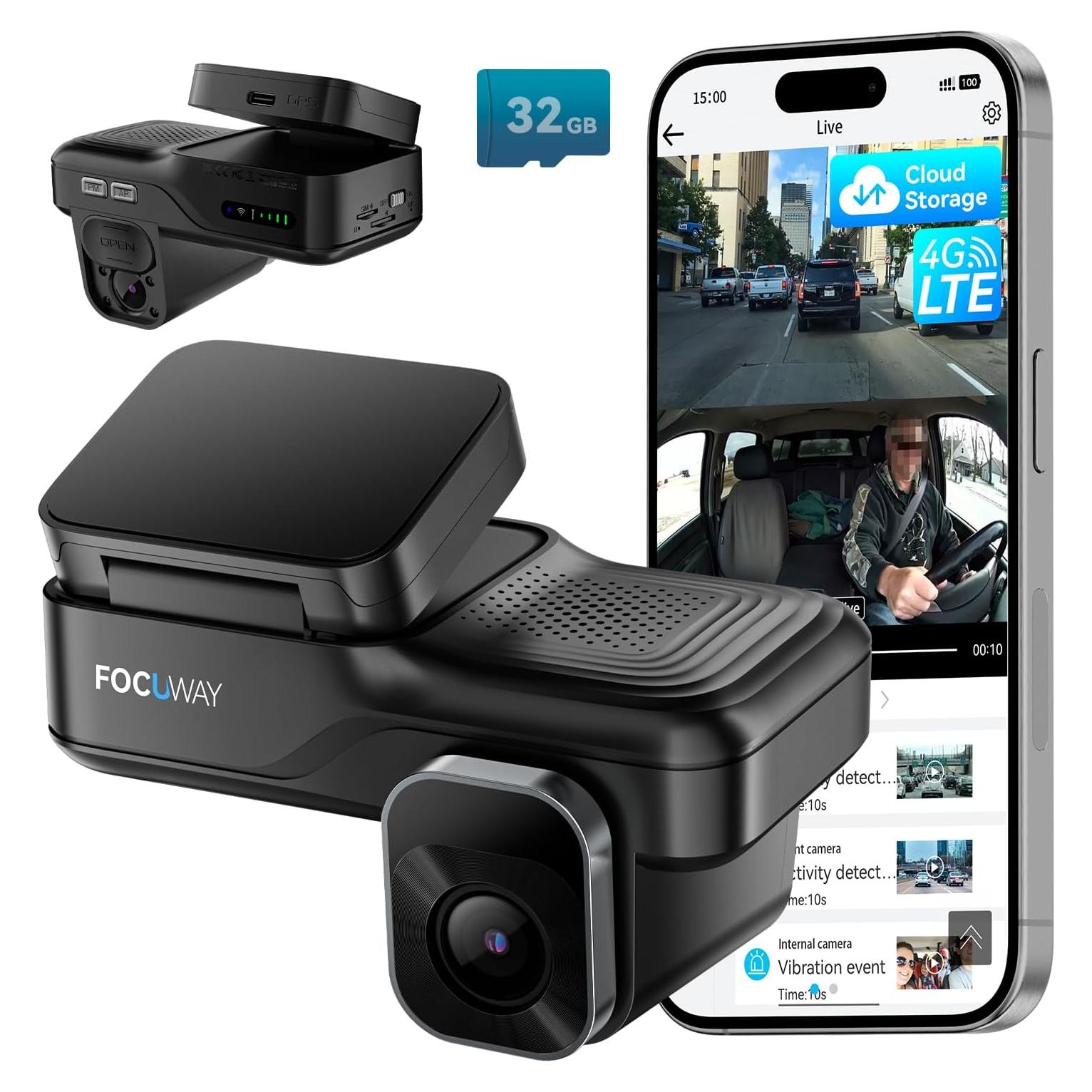 Cámara Dash 4G LTE FOCUWAY L7 con Doble Cámara FHD