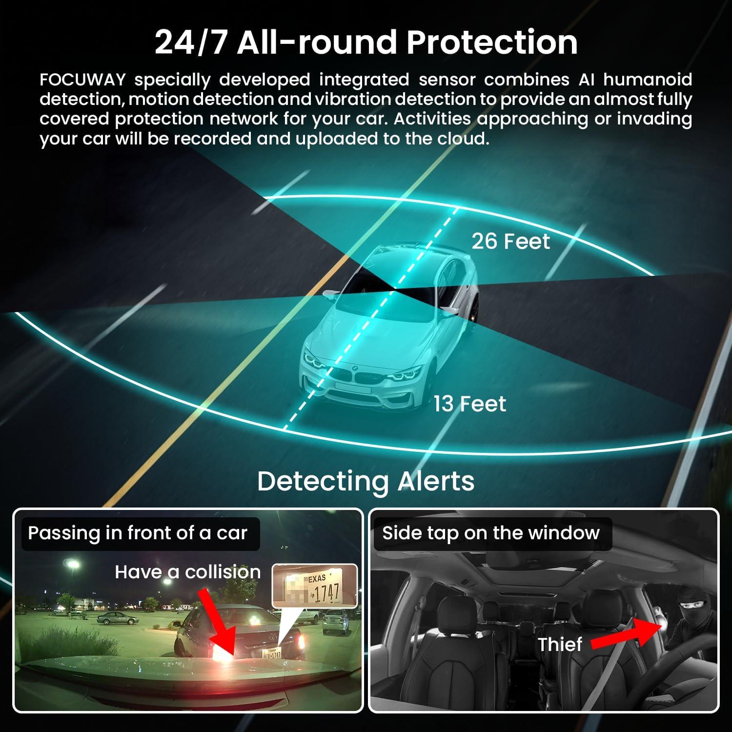 Cámara Dash 4G LTE FOCUWAY L7 con Doble Cámara FHD