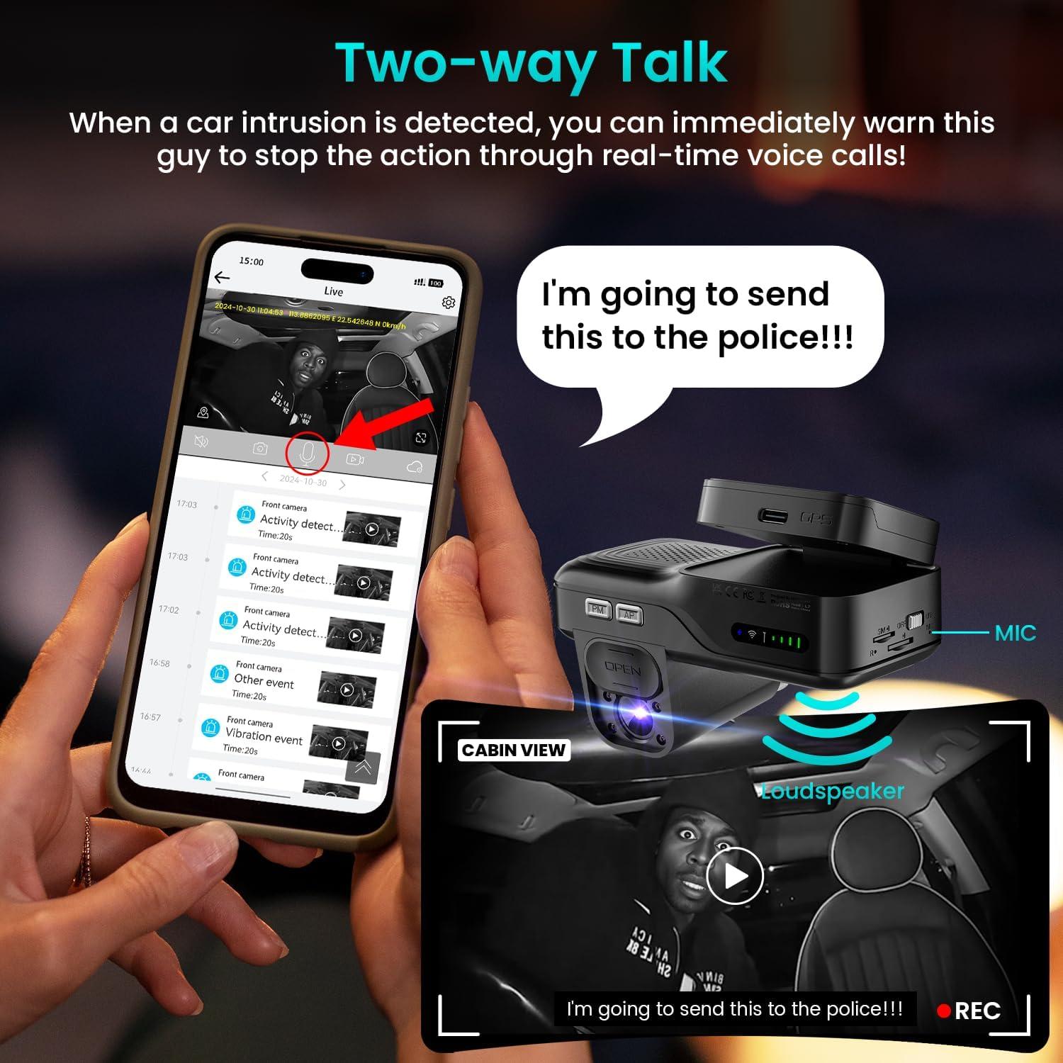 Cámara Dash 4G LTE FOCUWAY L7 con Doble Cámara FHD