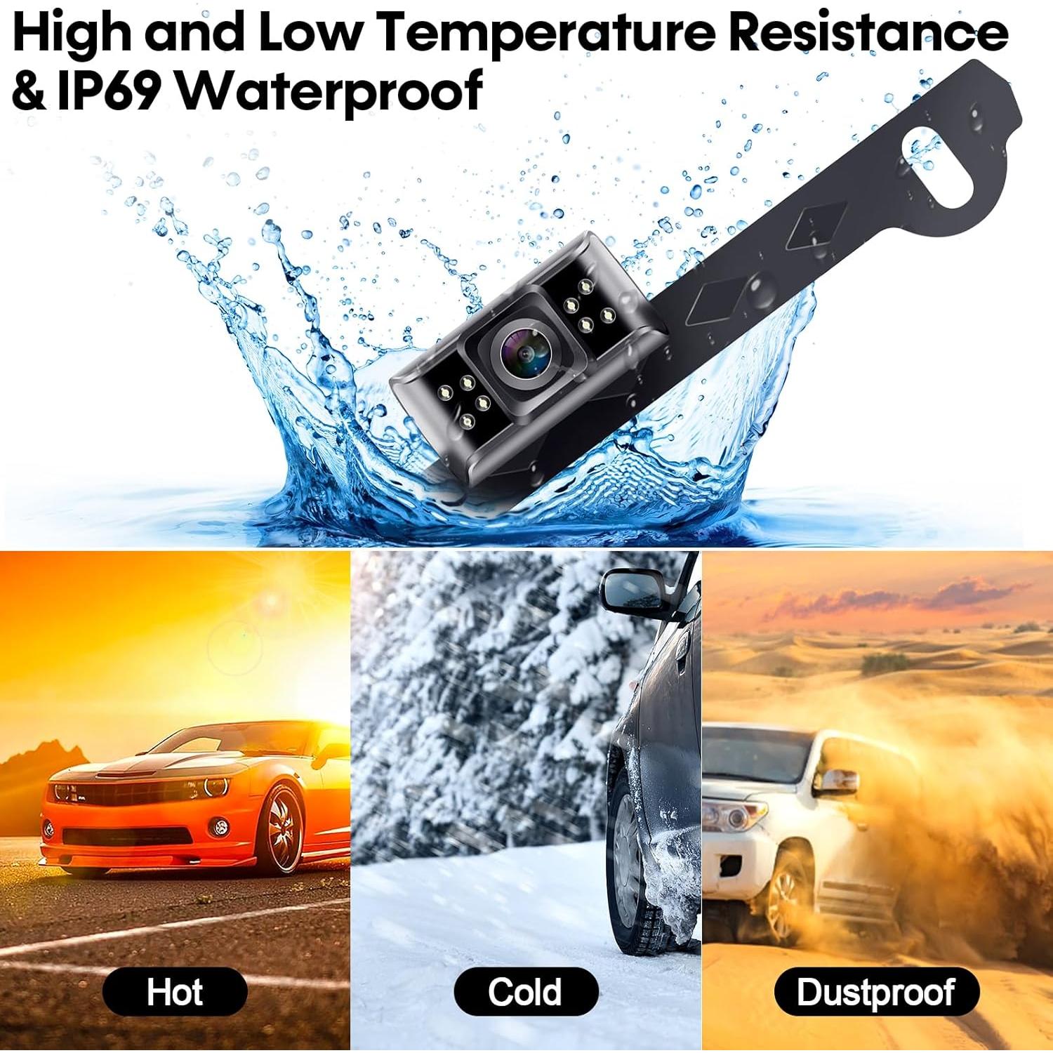 Backup Camera Mirror Easy Set-up: Plug and Play HD 1080P Clear Image Color Night Vision Rear View Mirror with License Plate Camer DIY Guide Lines Waterproof for Car/Truck/SUV/Minivan LeeKooLuu LK1