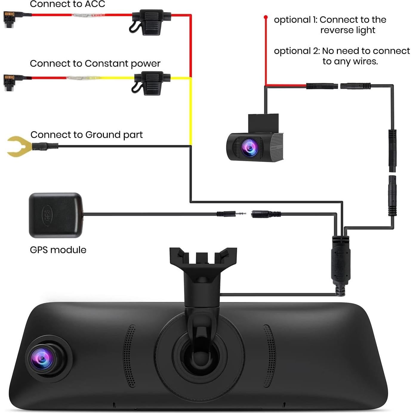 Cámara de Espejo Retrovisor AUTO-VOX V5PRO 1080P 9.35"