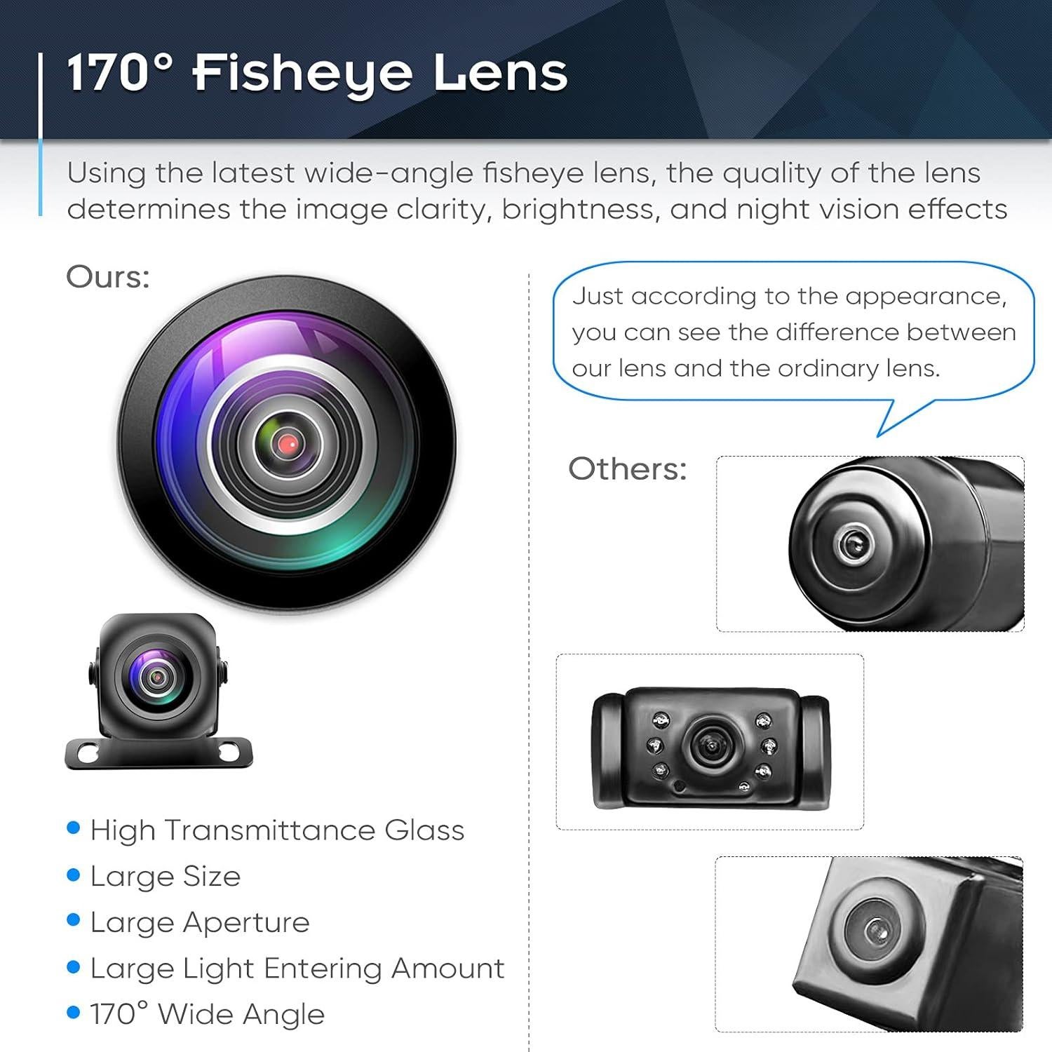 Cámara de Respaldo PixelMan PMD2A HD 170° Gran Angular IP69