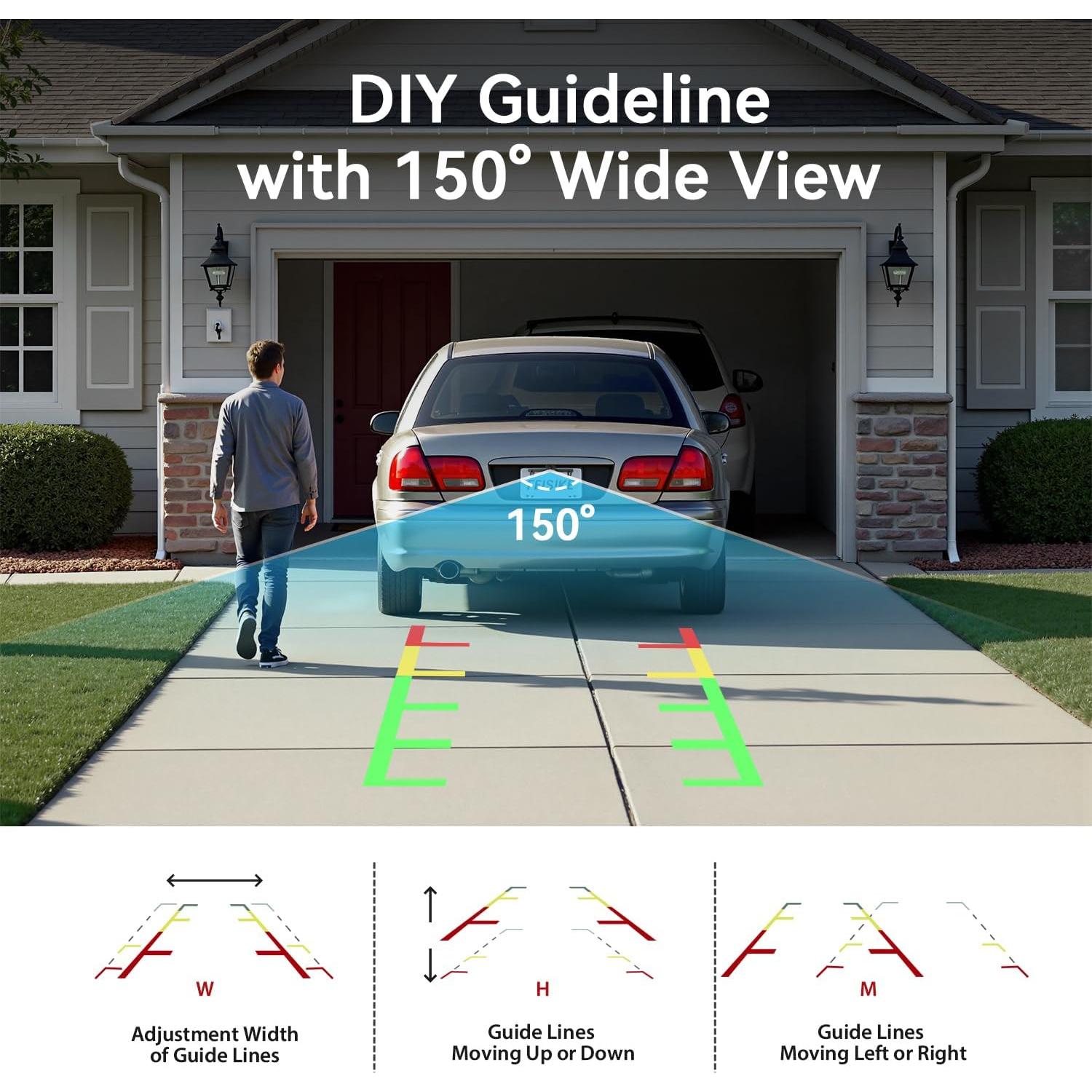 Cámara de Respaldo FEISIKE ADC711 1080P IR Pantalla 4.3"