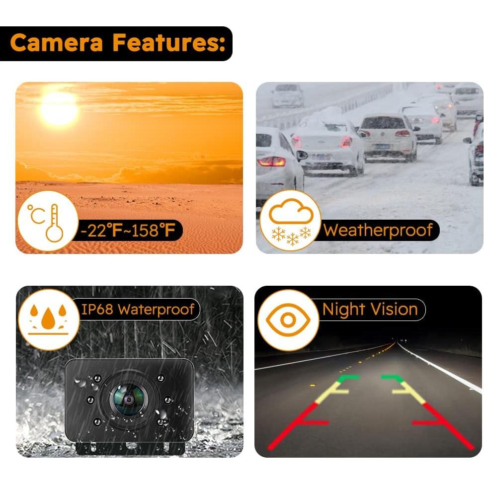 Cámara de Respaldo para Coche SAFEJOHNSON ST1 1080P HD