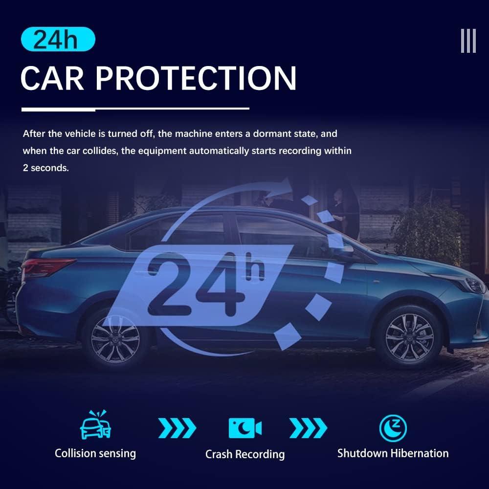 CAMECHO Espejo Dash Cam 9.66" HD Frontal y Trasera 1080P