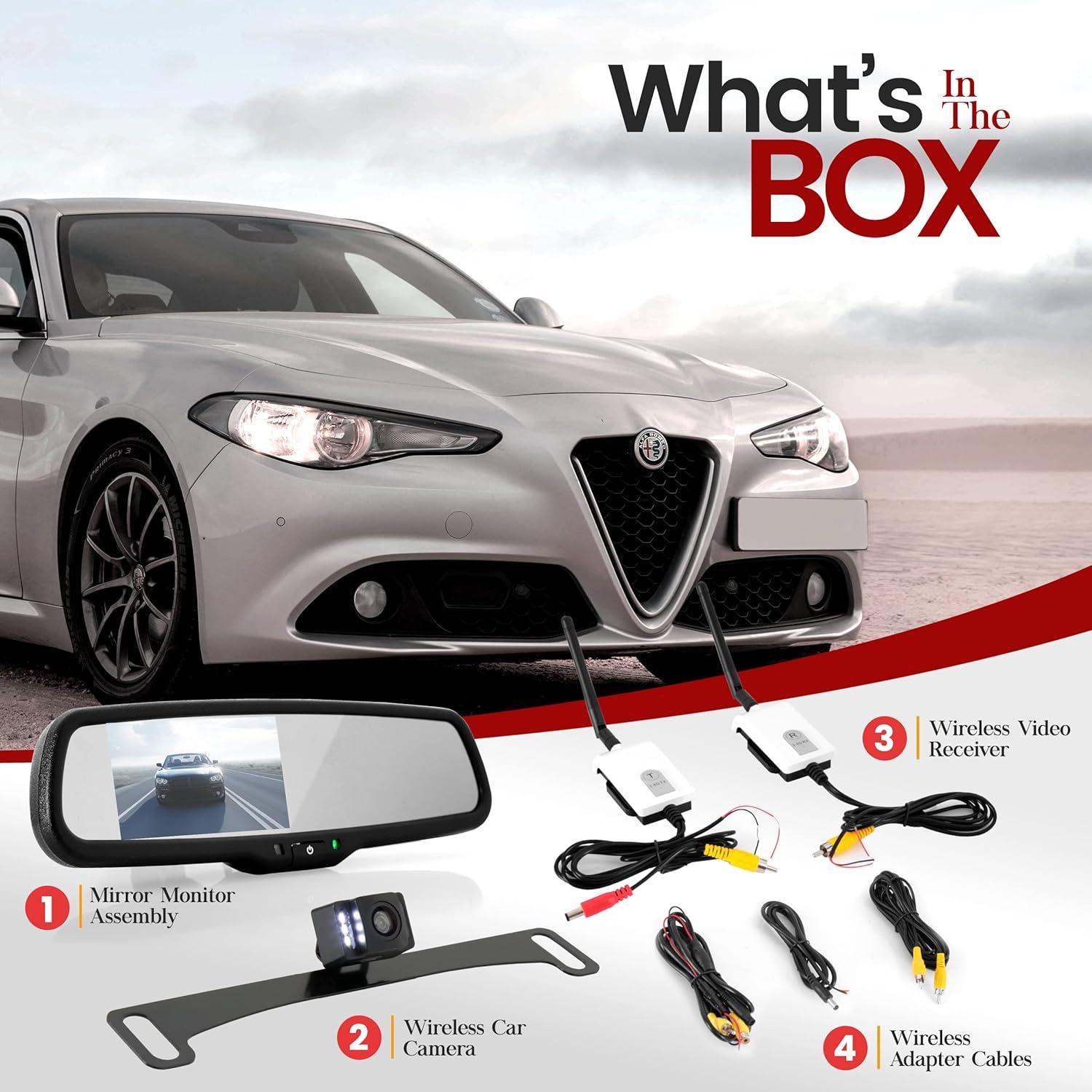 Cámara de Respaldo Inalámbrica Pyle PLCM4590WIR 4.3" LCD