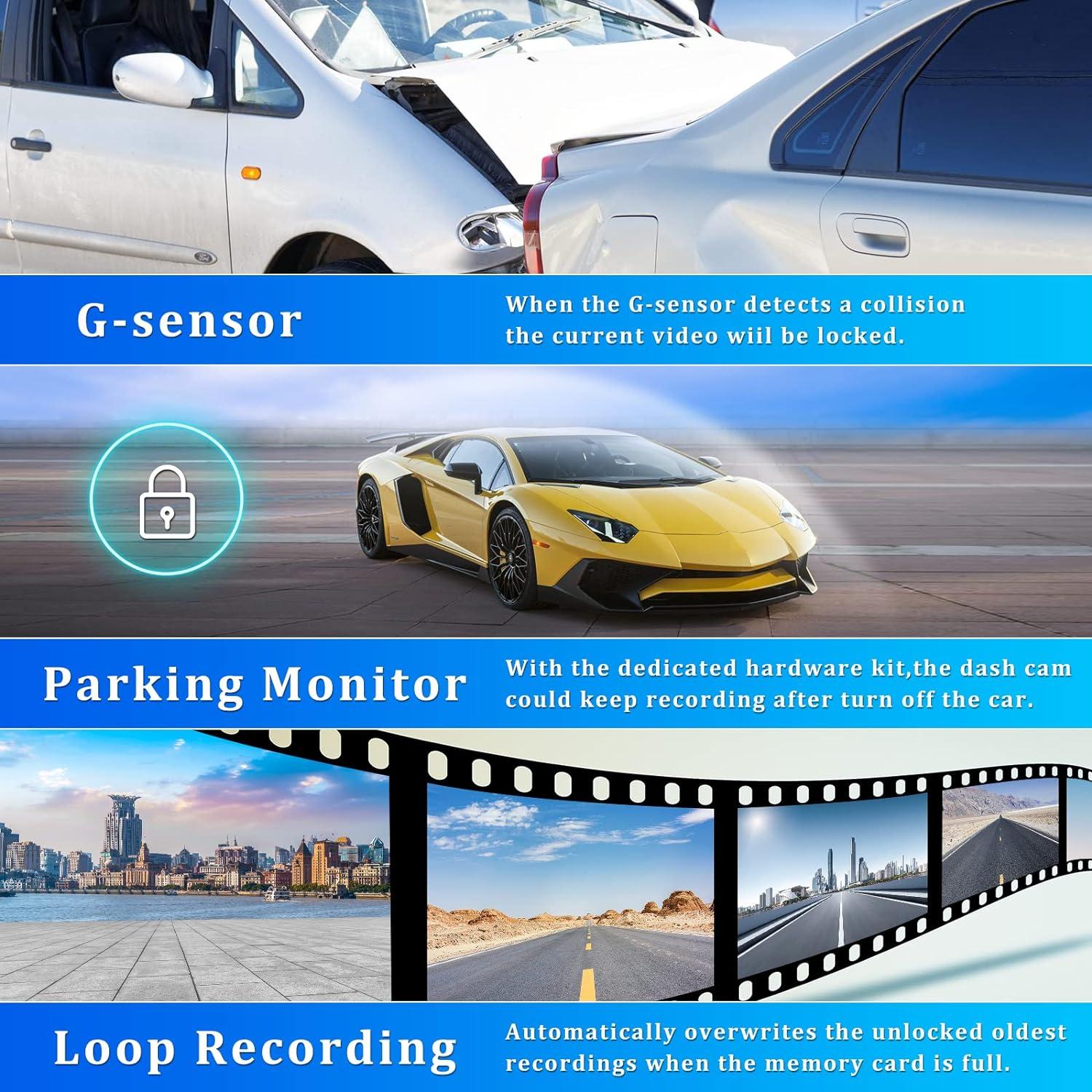 Cámara de Espejo Retrovisor AMPrime 9.66" 1080P con Carplay