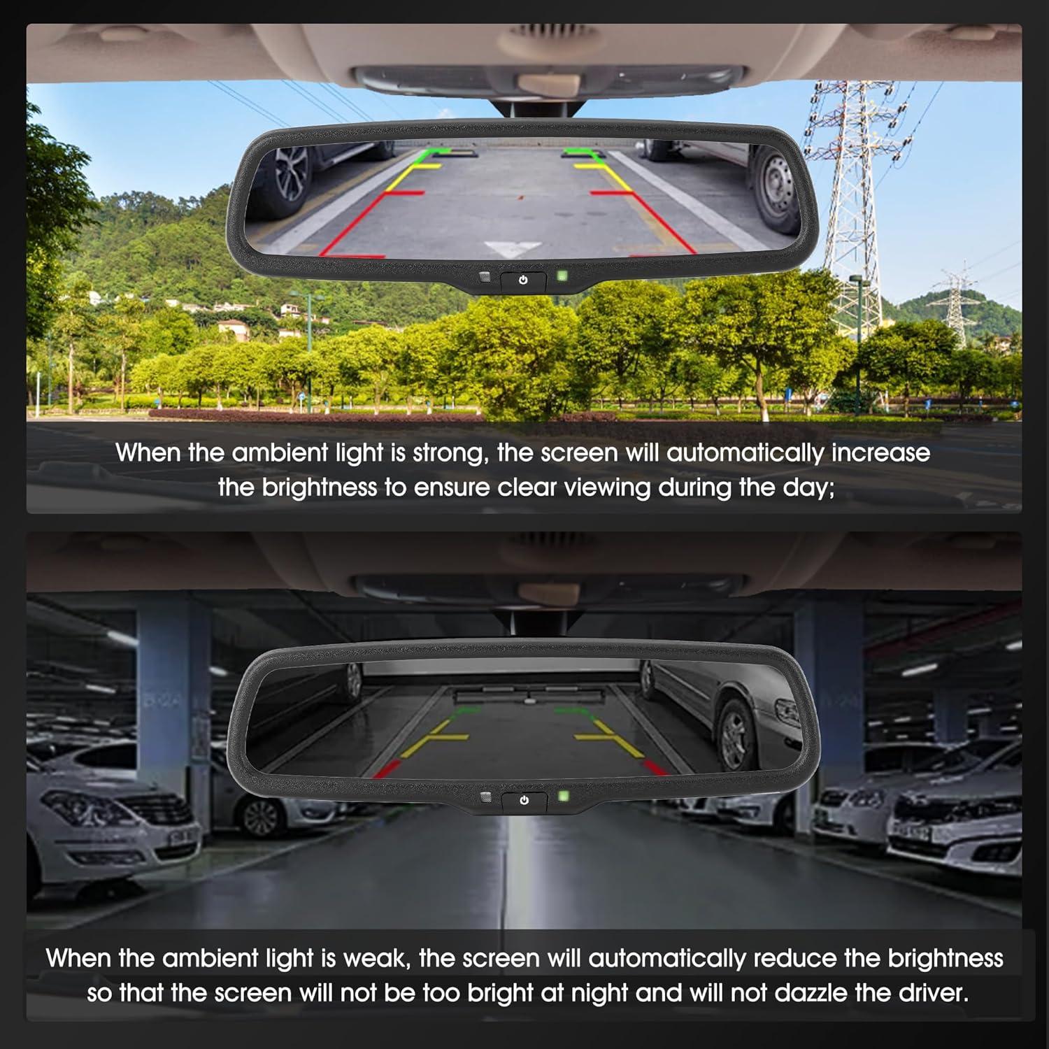 Monitor Retrovisor Tbest 4.3" con Atenuación Automática HD