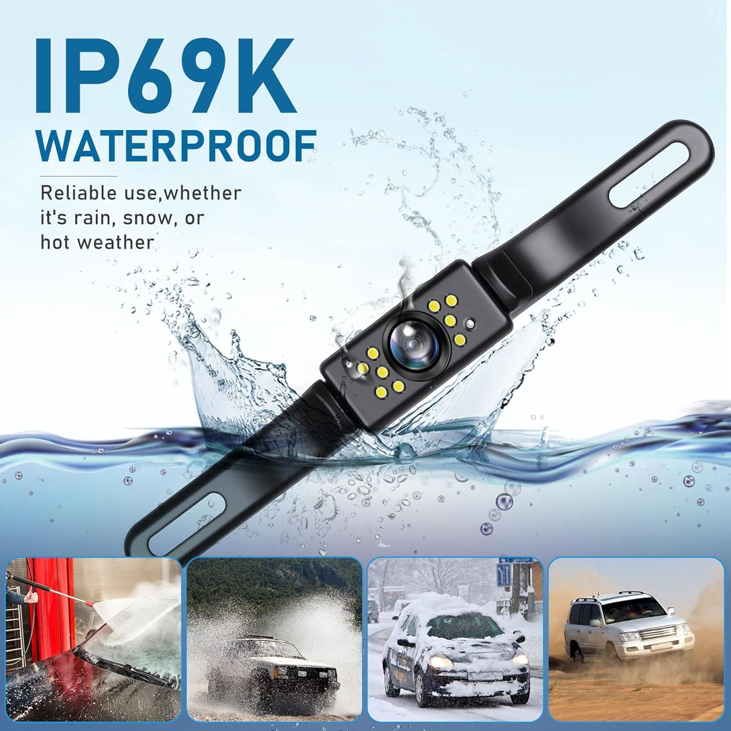 Cámara de Respaldo GLK AHD 1080P con Visión Nocturna IP69K