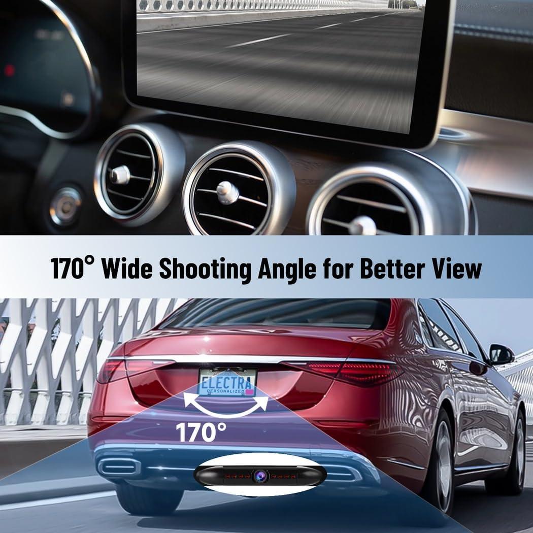 Marco de Placa de Licencia con Cámara de Respaldo Yeesport IP67