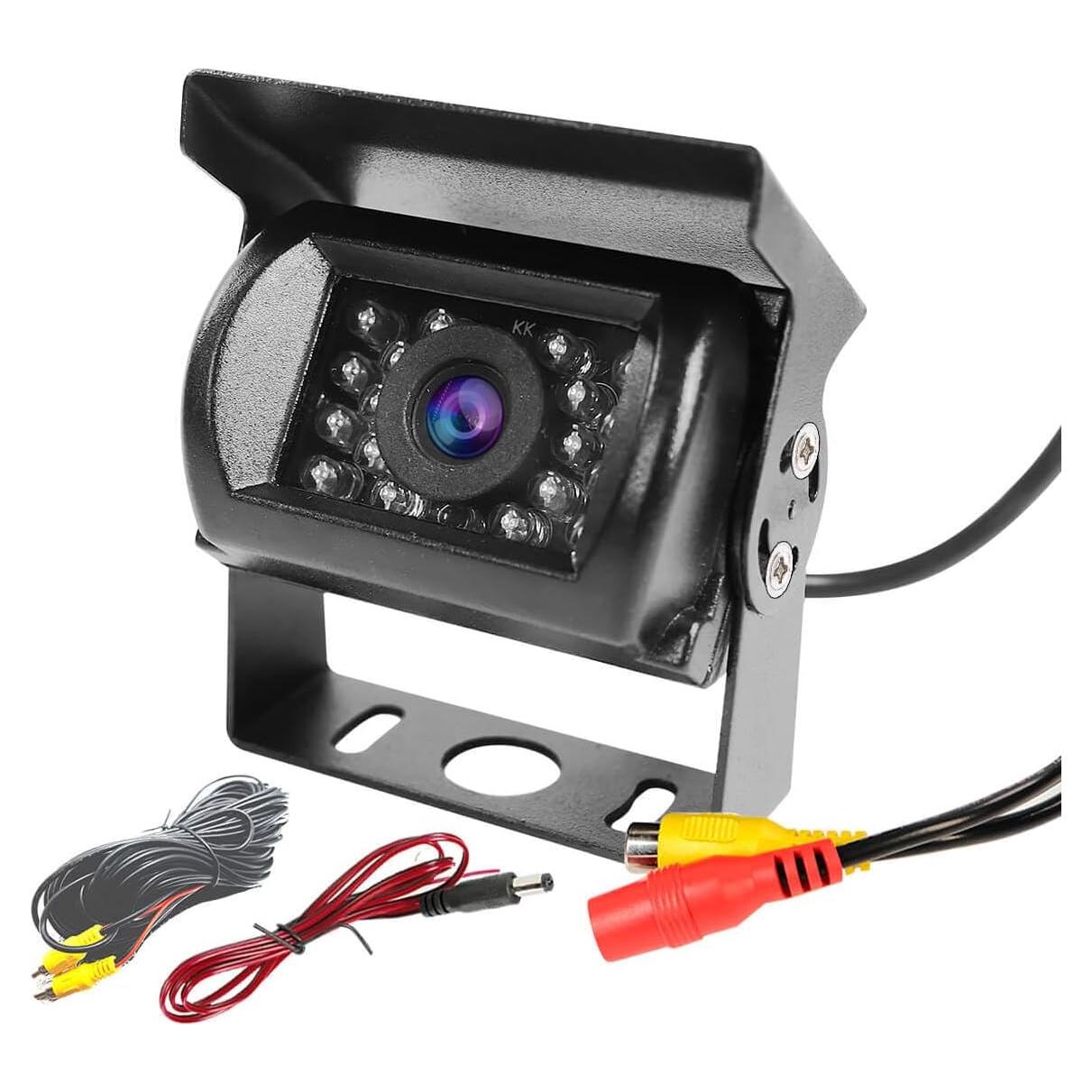 Cámara de visión trasera PTOHYU IR 18 LED IP68 12-24V con cable 10m