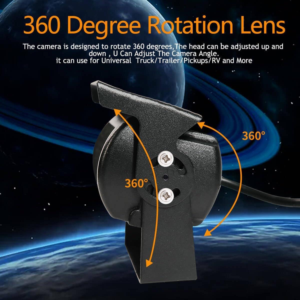 Cámara de visión trasera PTOHYU IR 18 LED IP68 12-24V con cable 10m