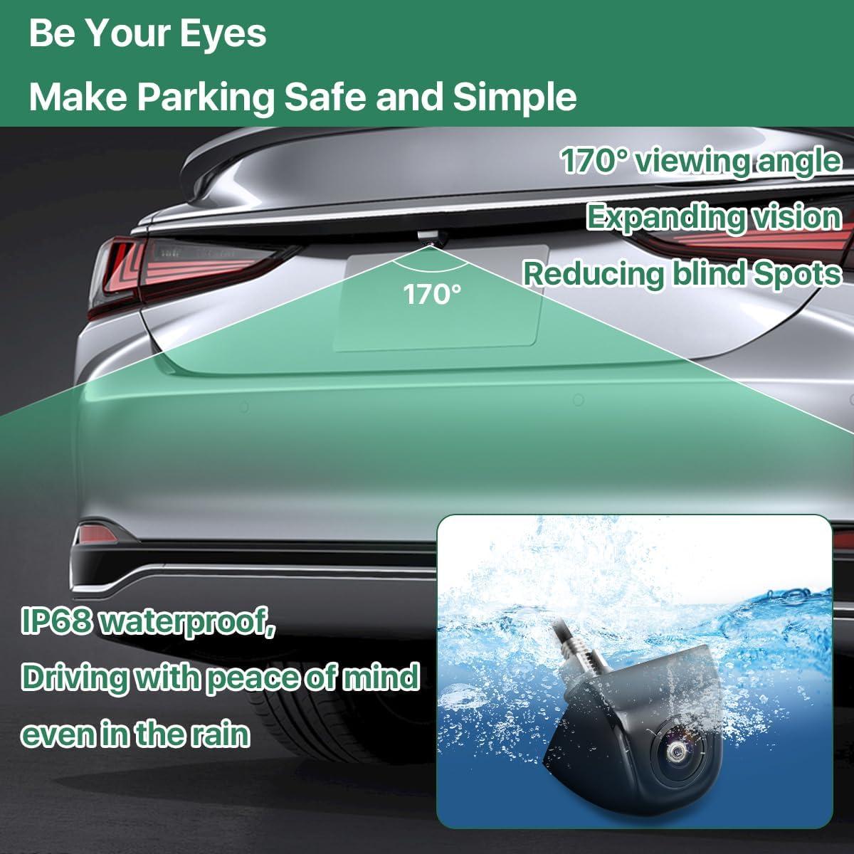 Cámara de Respaldo Inalámbrica WiFi GreenYi HD 720P 170°