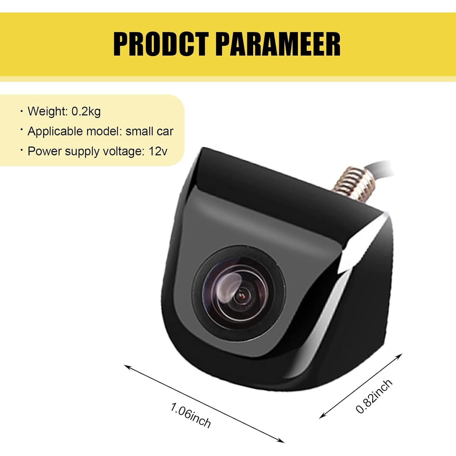 Cámara de Retroceso Yumfugu YUMSXT1000BL, HD 170° IP68