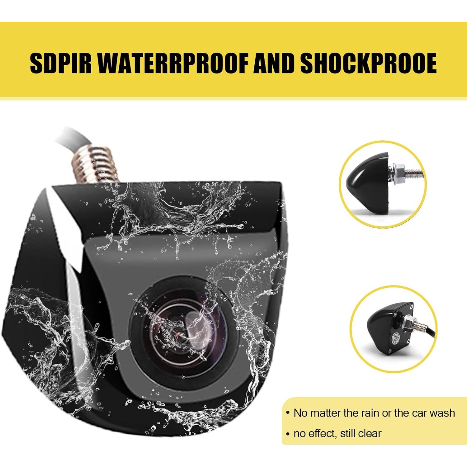 Cámara de Retroceso Yumfugu YUMSXT1000BL, HD 170° IP68