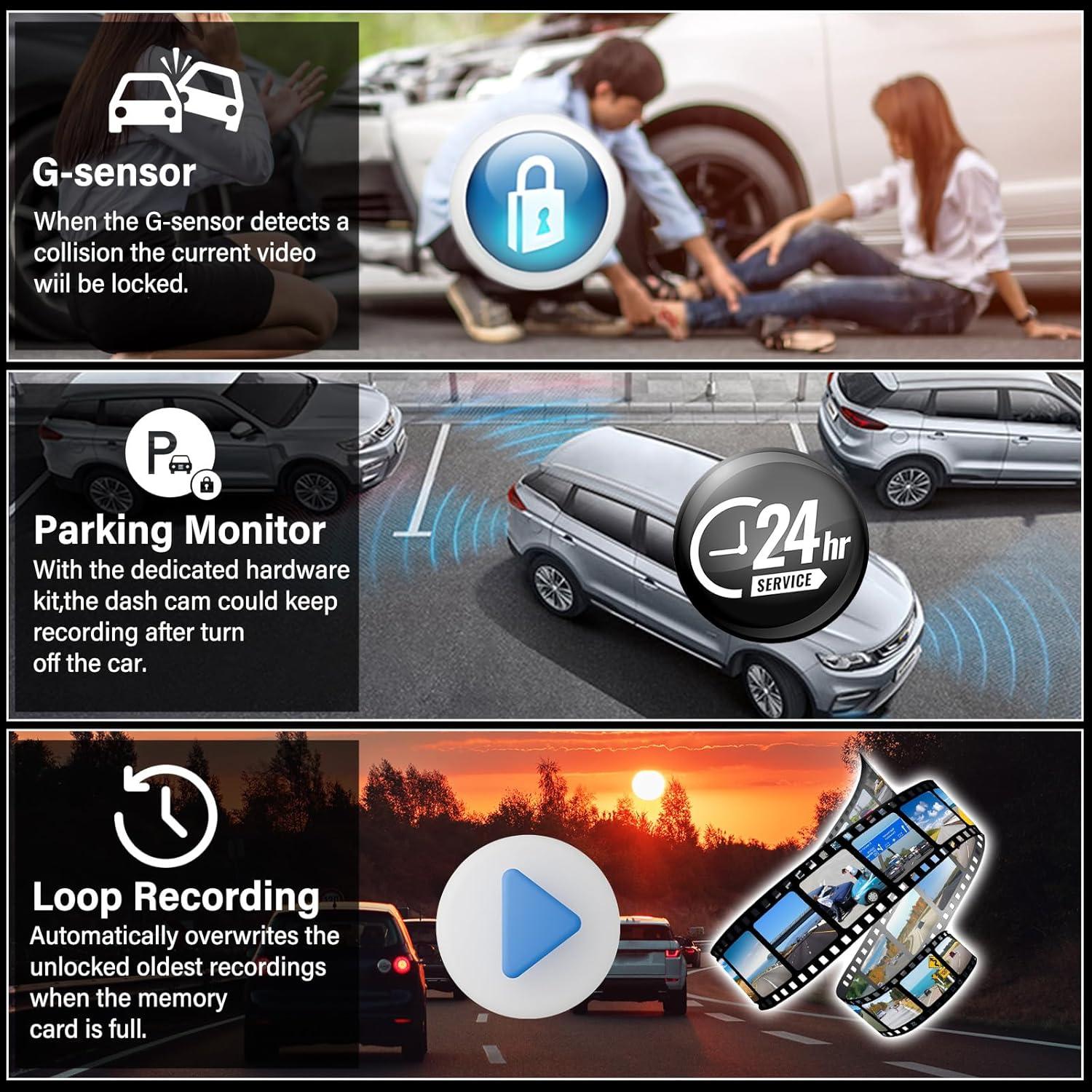 Cámara Dash Espejo Retrovisor UNITOPSCI 1080P 9.66" HD